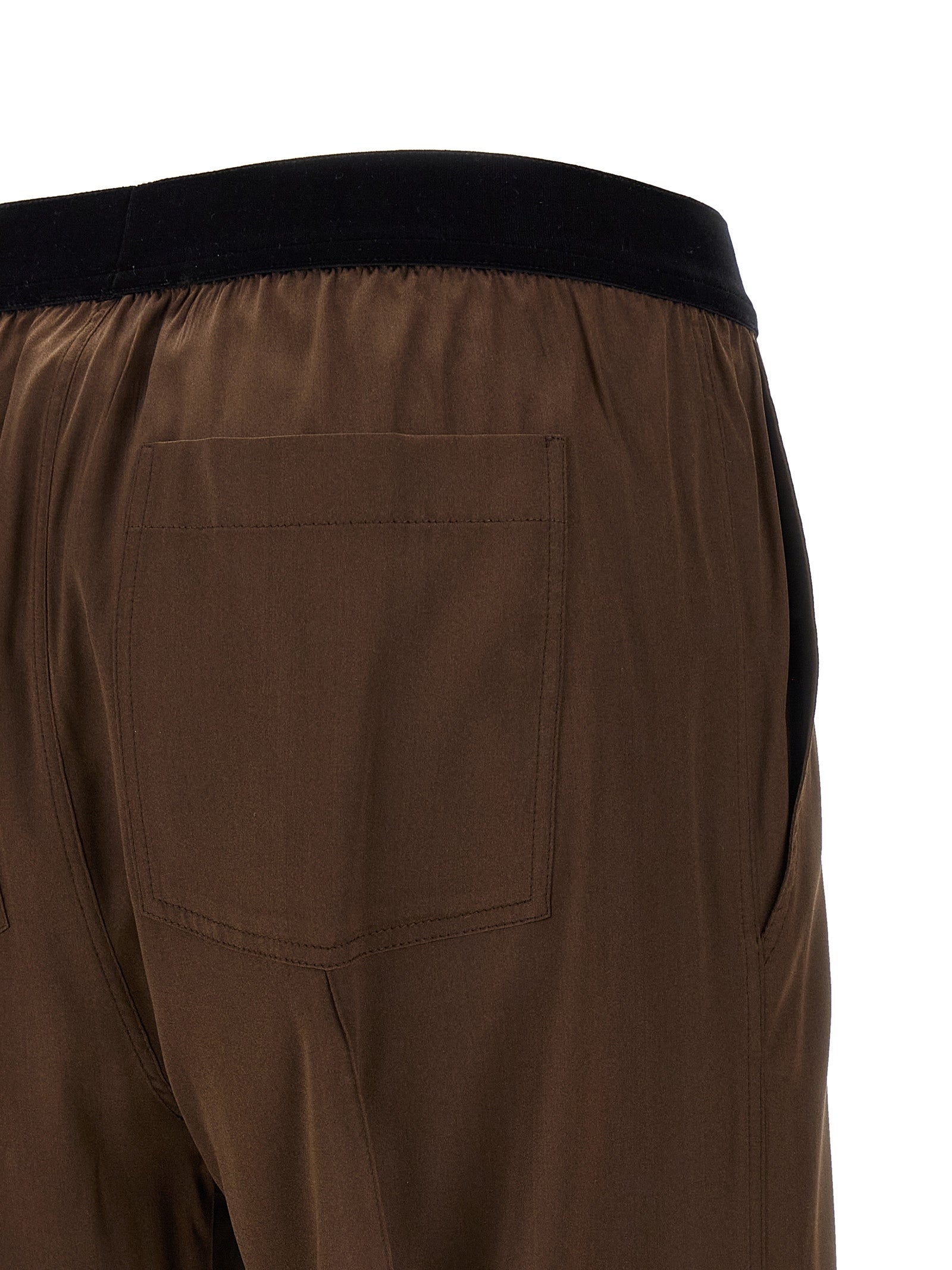 Tom Ford Brown Silk Casual Pants Tom Ford