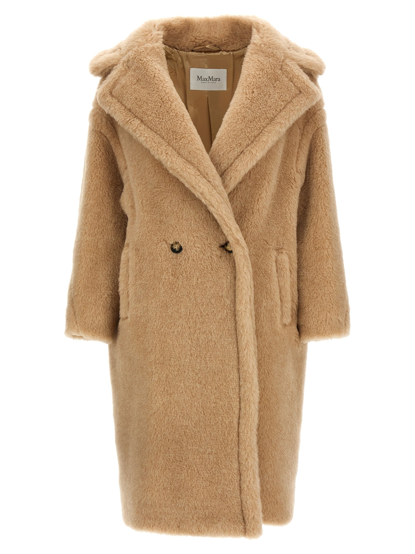 Max Mara Beige Alpaca Leather Coat Max Mara