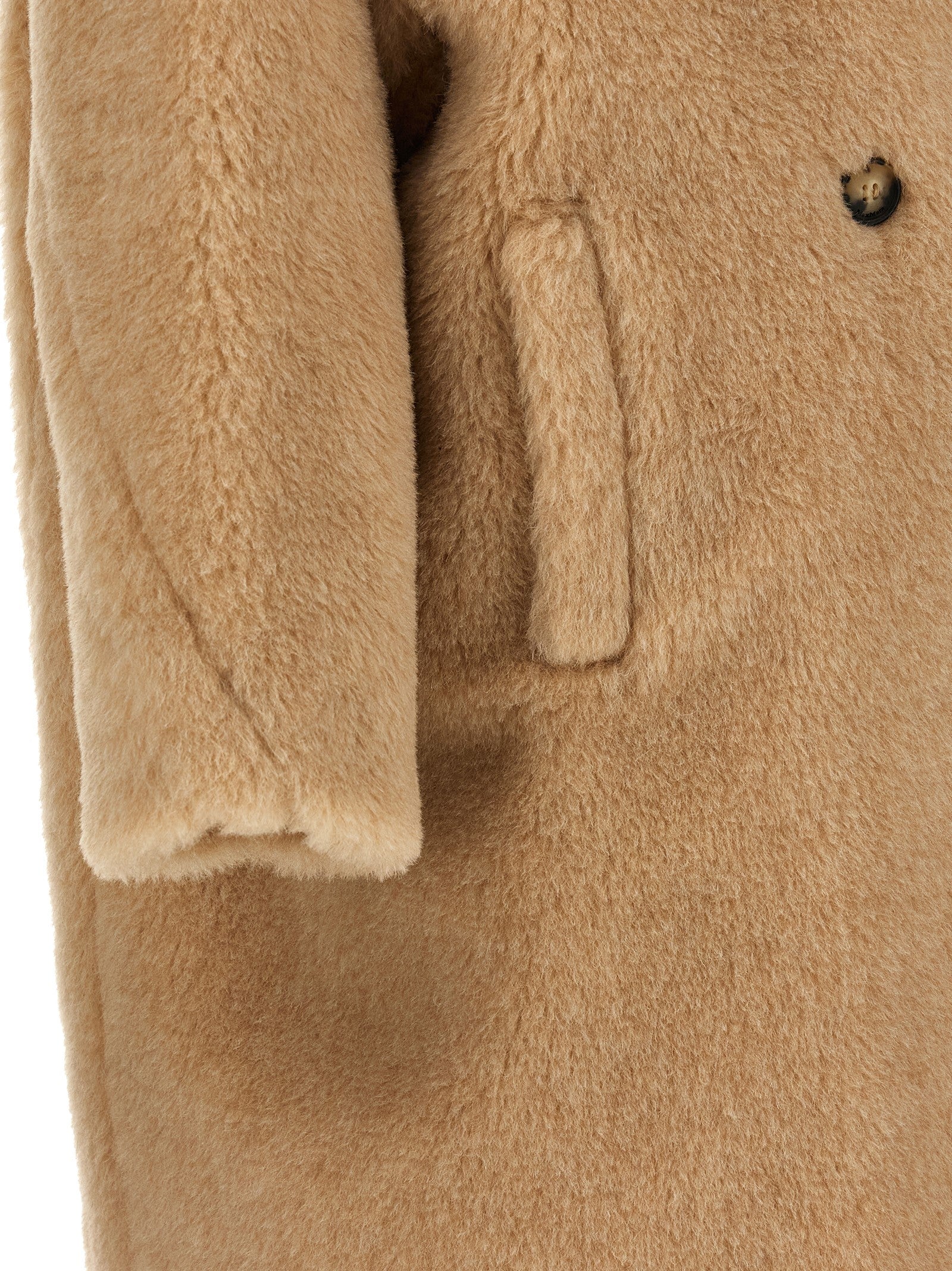 Max Mara Beige Alpaca Leather Coat Max Mara