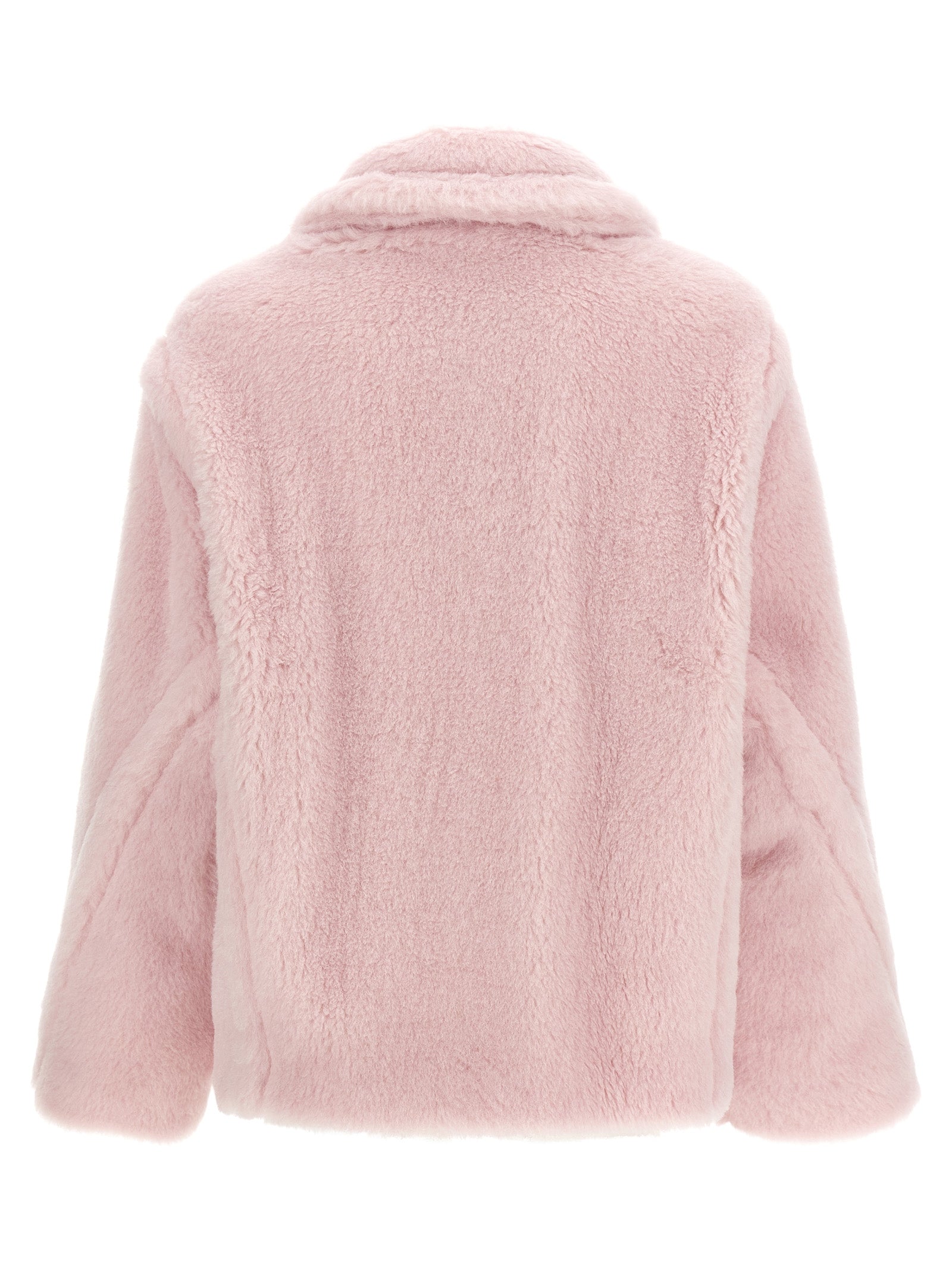 Max Mara Multicolor Alpaca Leather Coat Max Mara