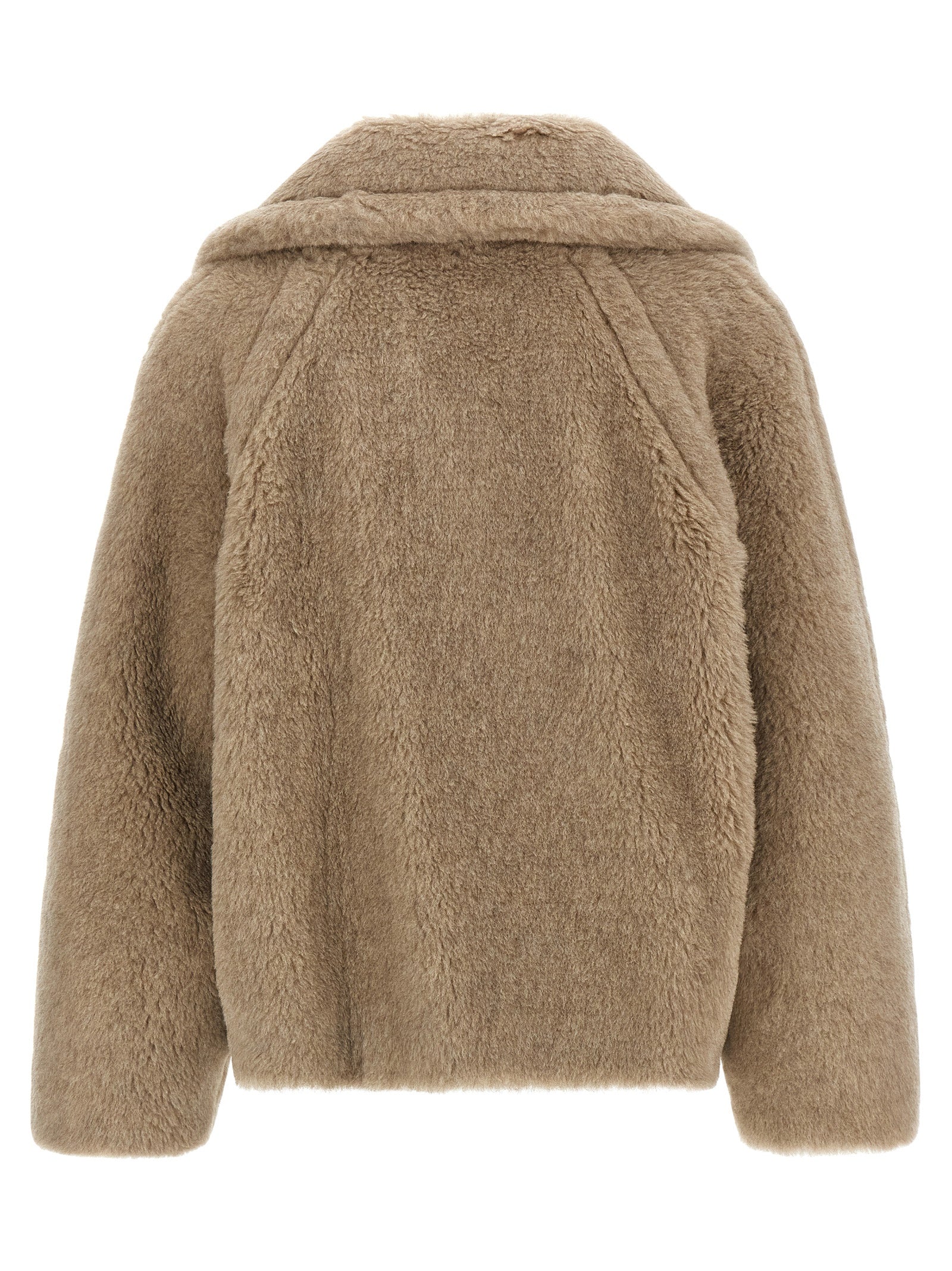 Max Mara Beige Alpaca Leather Coat Max Mara