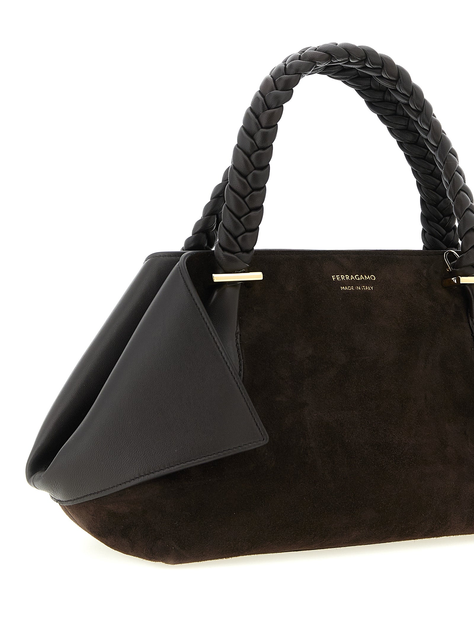 Ferragamo Brown Goatskin Handbag Ferragamo