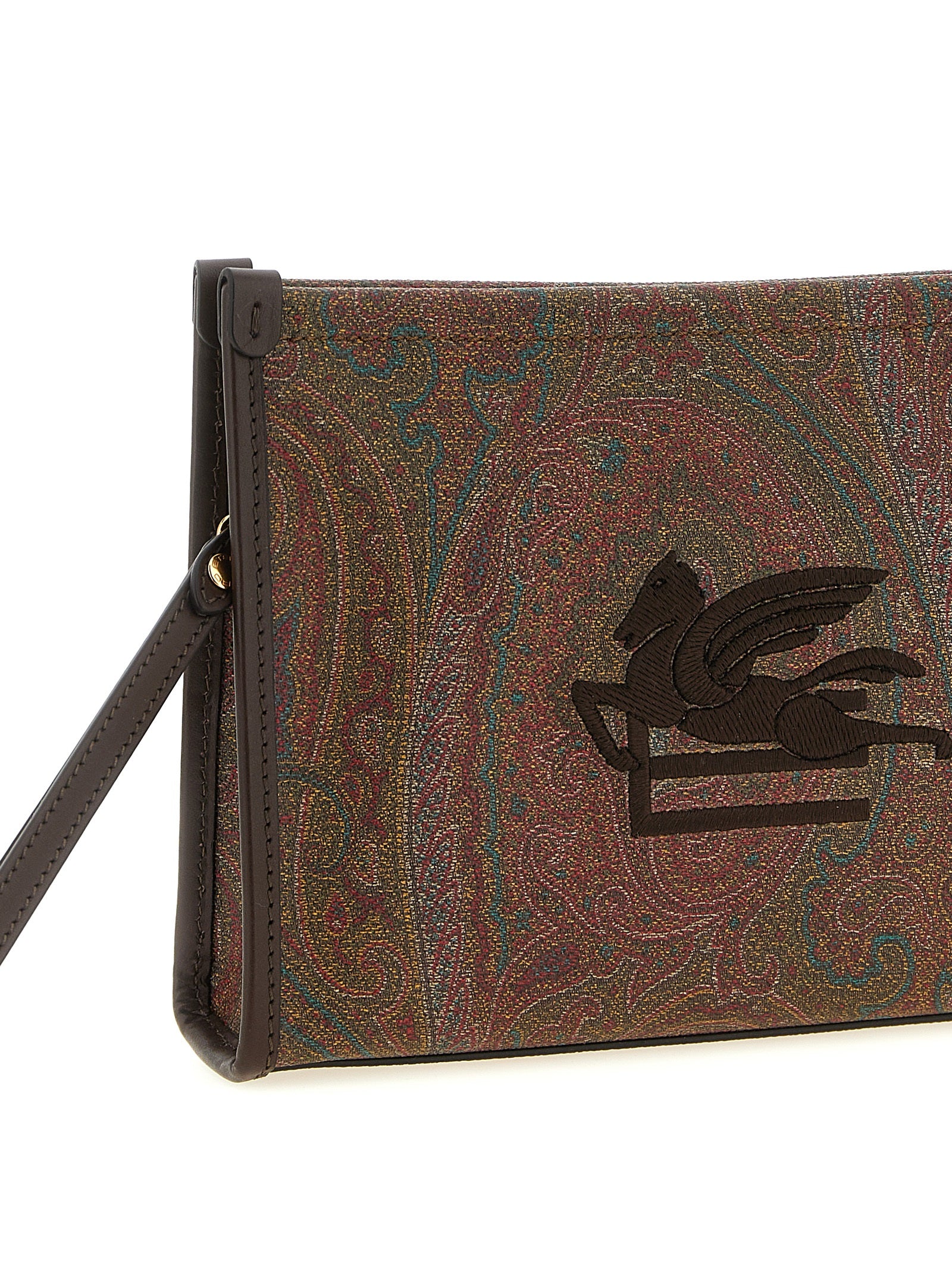 Etro Multicolor Cotton Clutch Bag Etro