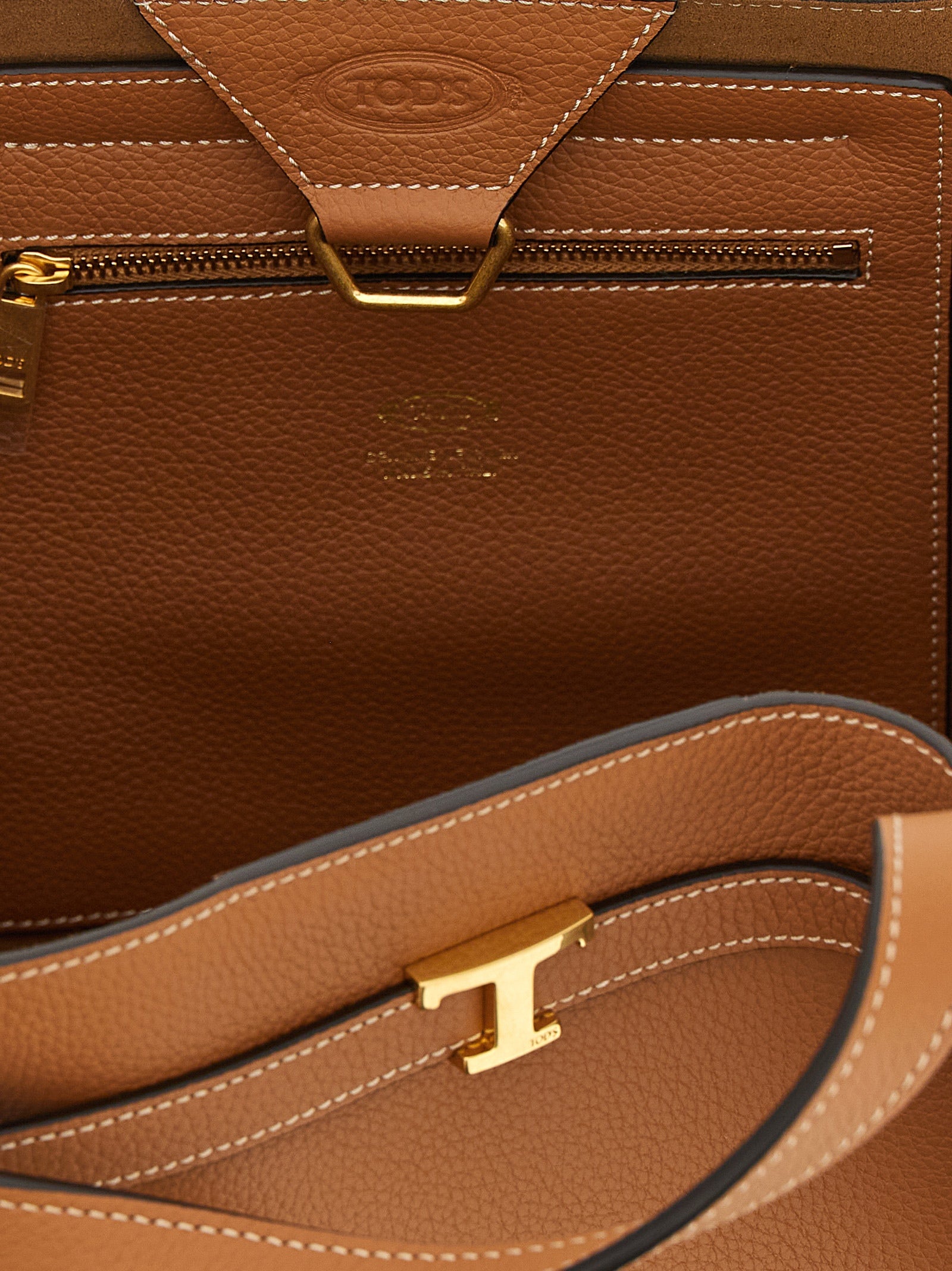 Tod's Brown Calfskin Tote Bag Tod's