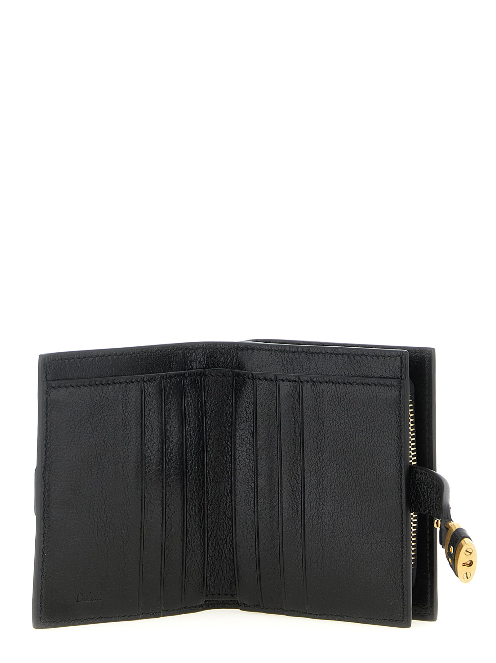 Chloé Black Buffalo Leather Cardholder Chloé