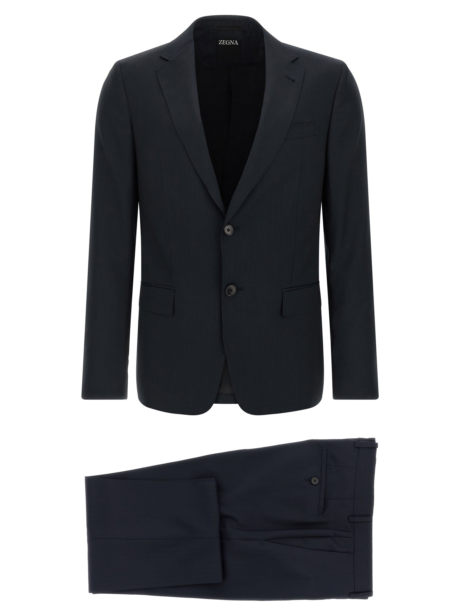 ZEGNA Blue Wool Two-Piece Suit ZEGNA