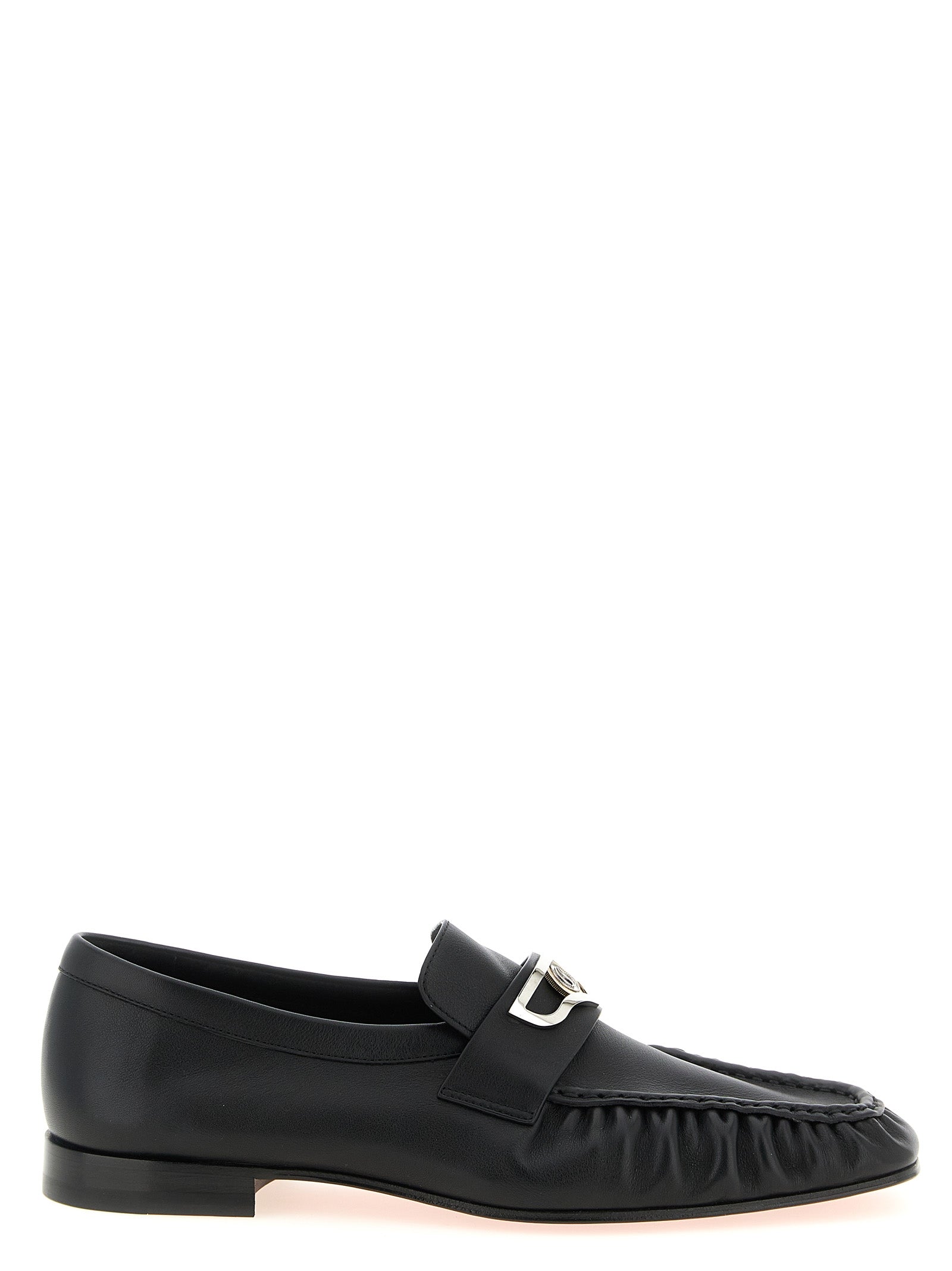 Christian Louboutin Black Calfskin Slip-On Loafers Christian Louboutin