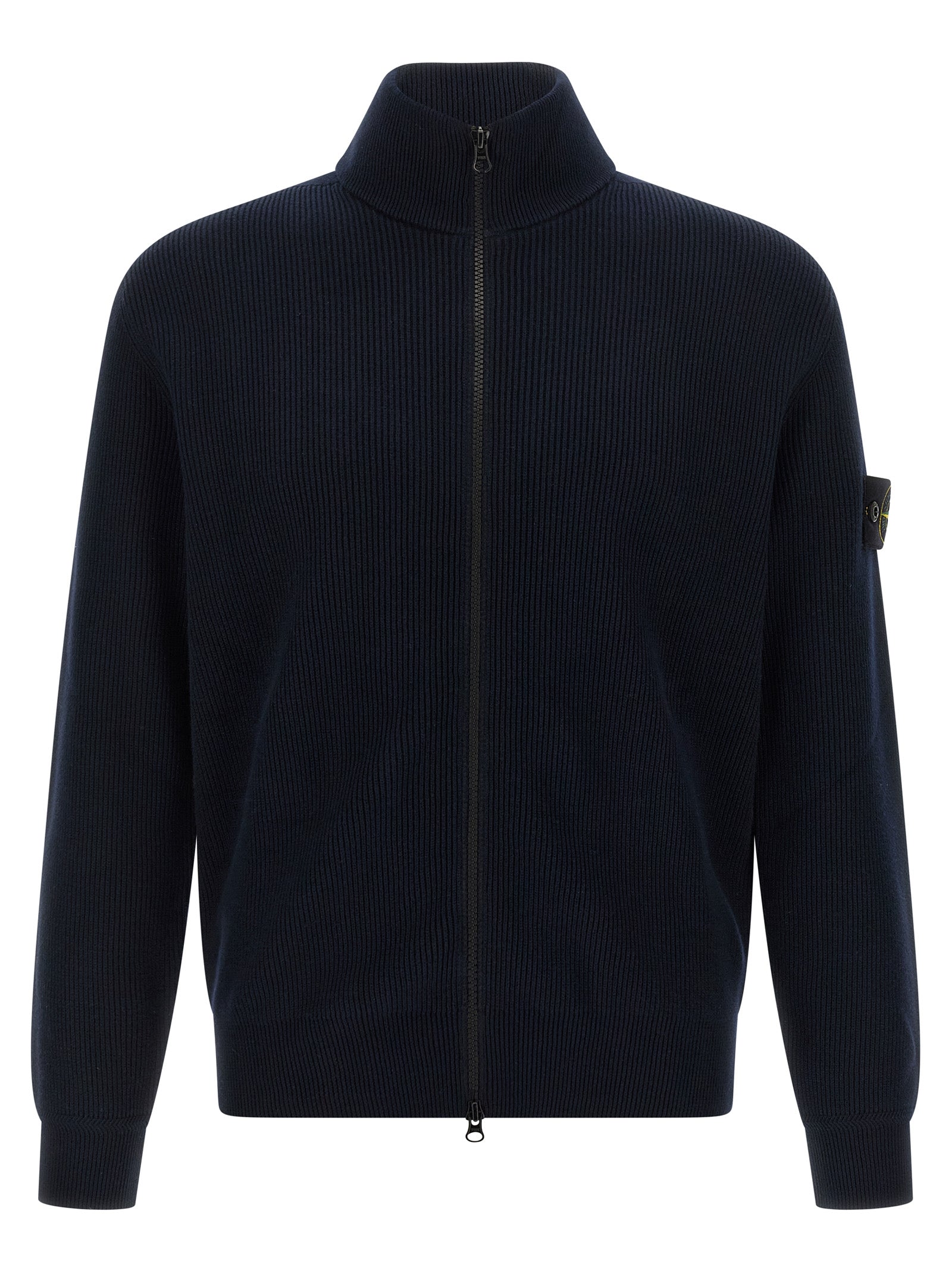 Stone Island Blue Cotton Cardigan Stone Island