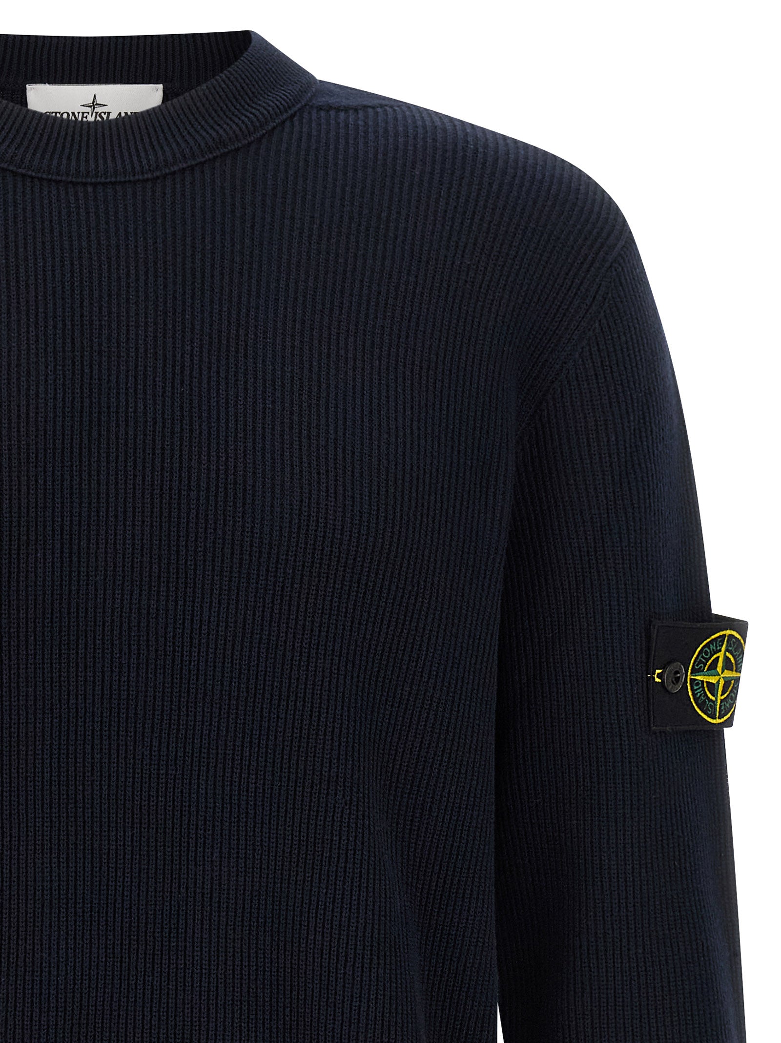 Stone Island Blue Cotton Cardigan Stone Island