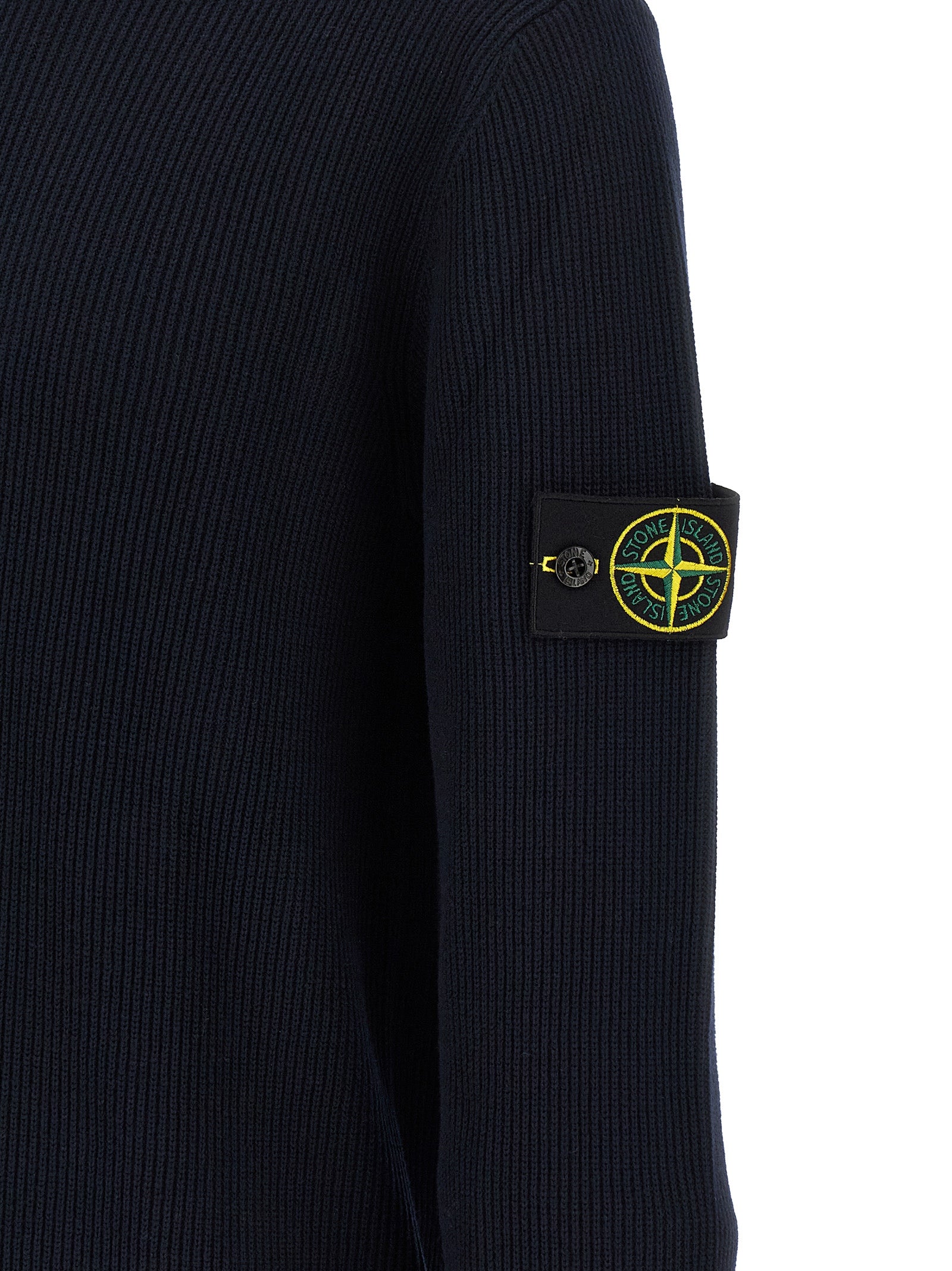Stone Island Blue Cotton Cardigan Stone Island