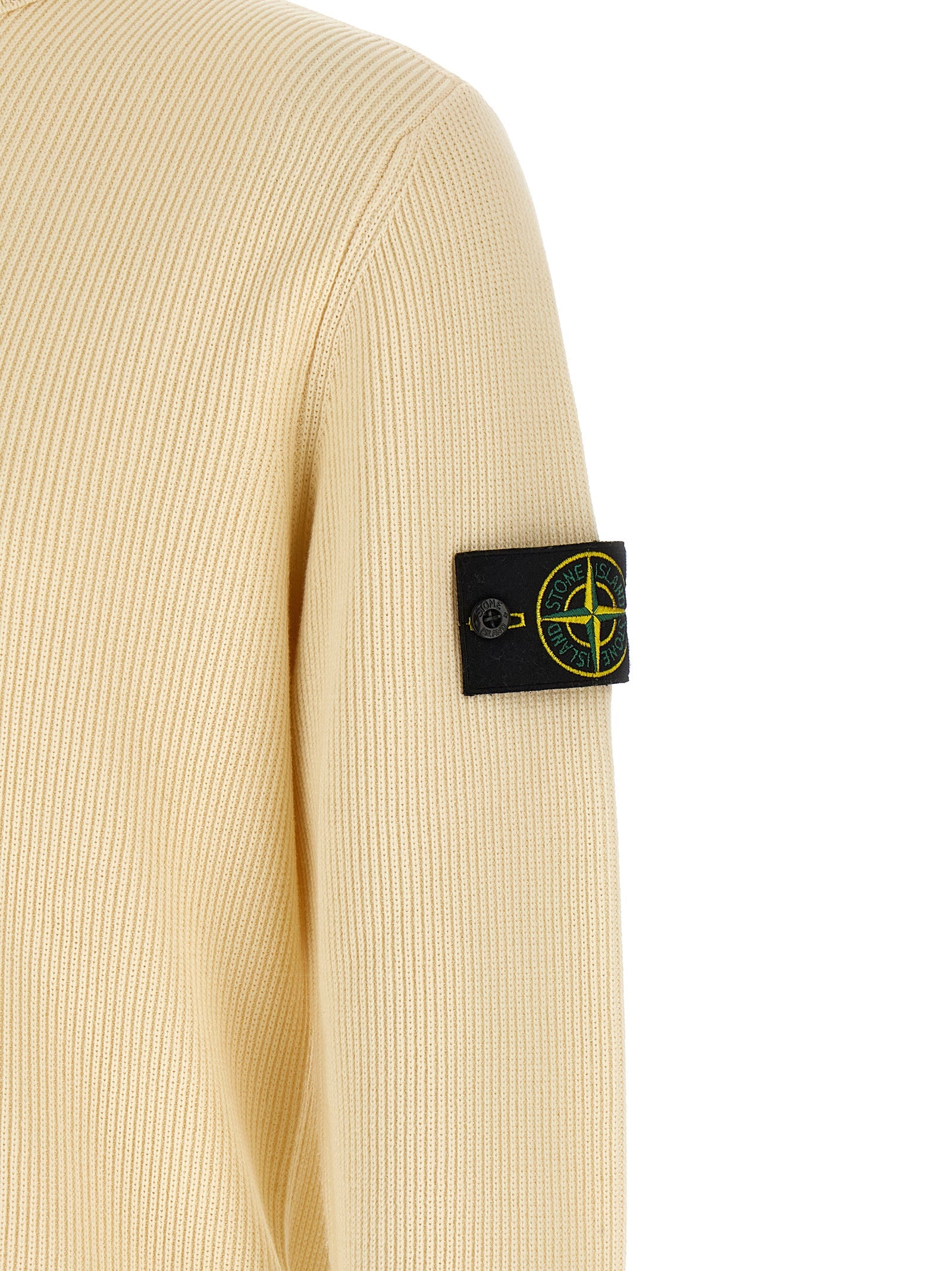 Stone Island Beige Cotton Cardigan Stone Island