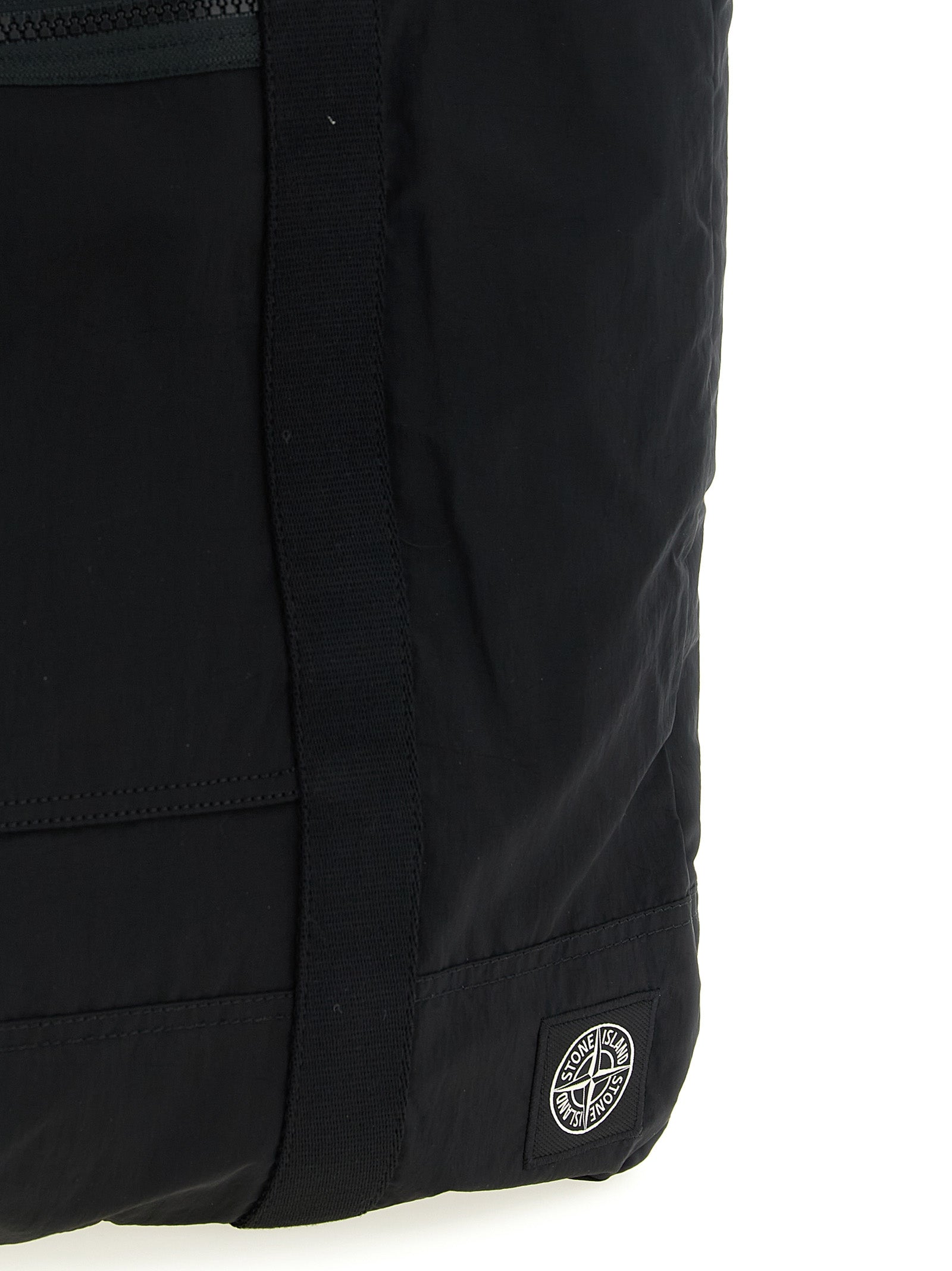 Stone Island Black Polyamide Tote Bag Stone Island