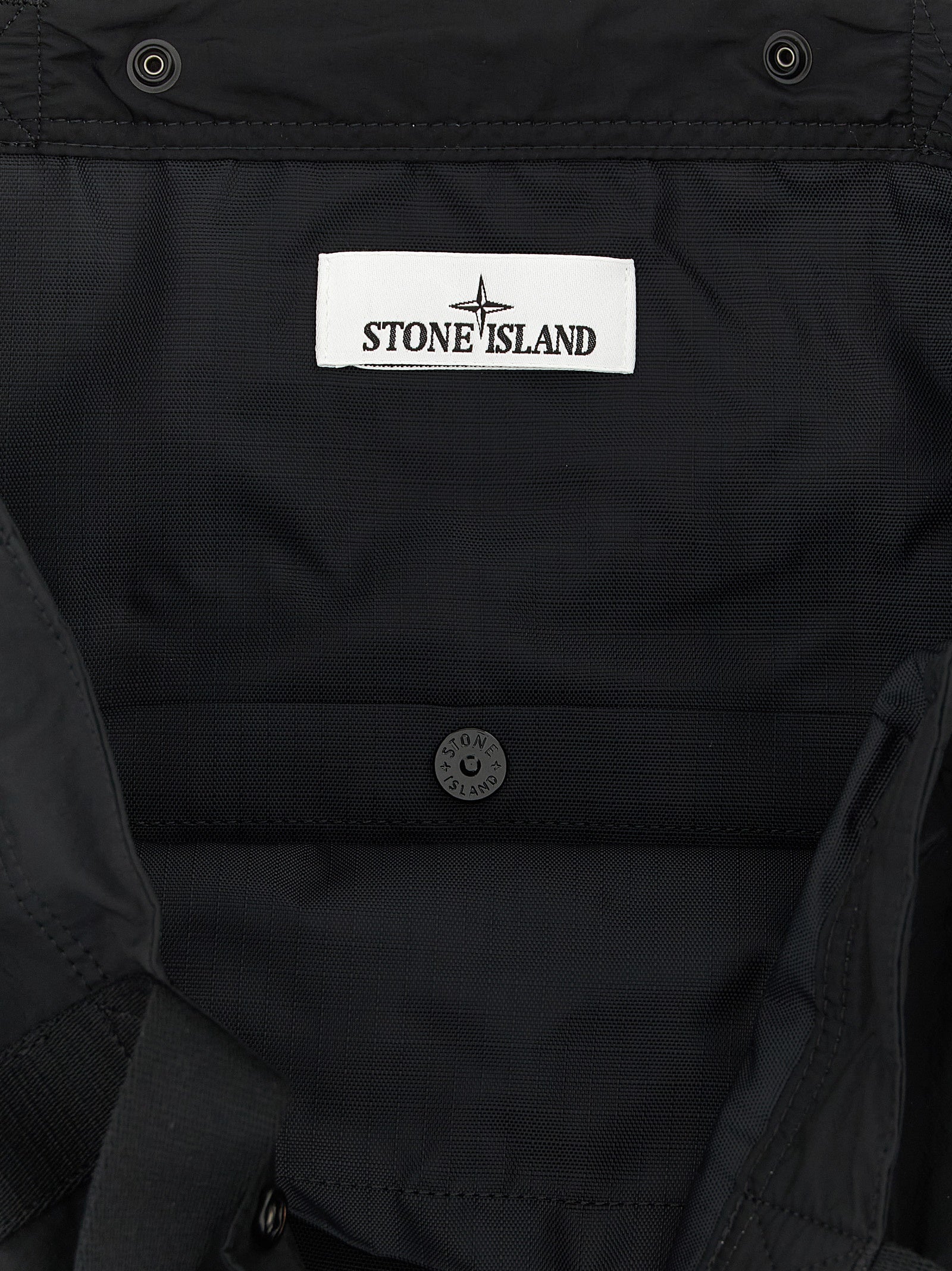 Stone Island Black Polyamide Tote Bag Stone Island