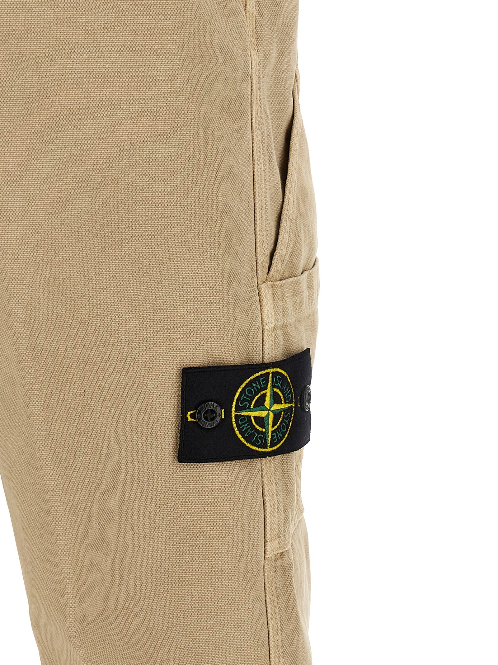 Stone Island Beige Cotton Casual Pants Stone Island
