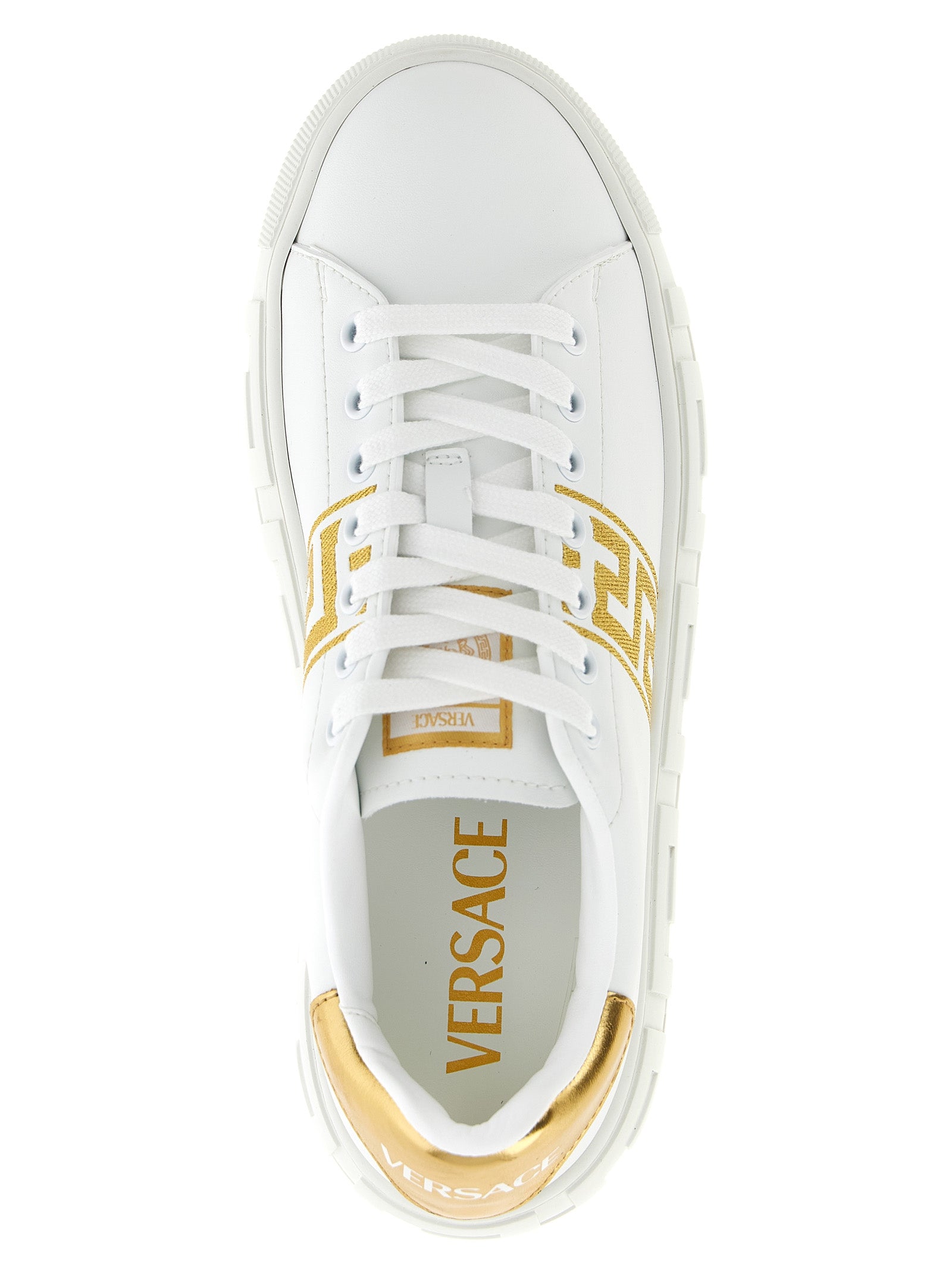 Versace Gold Nylon Platform Sneakers Versace