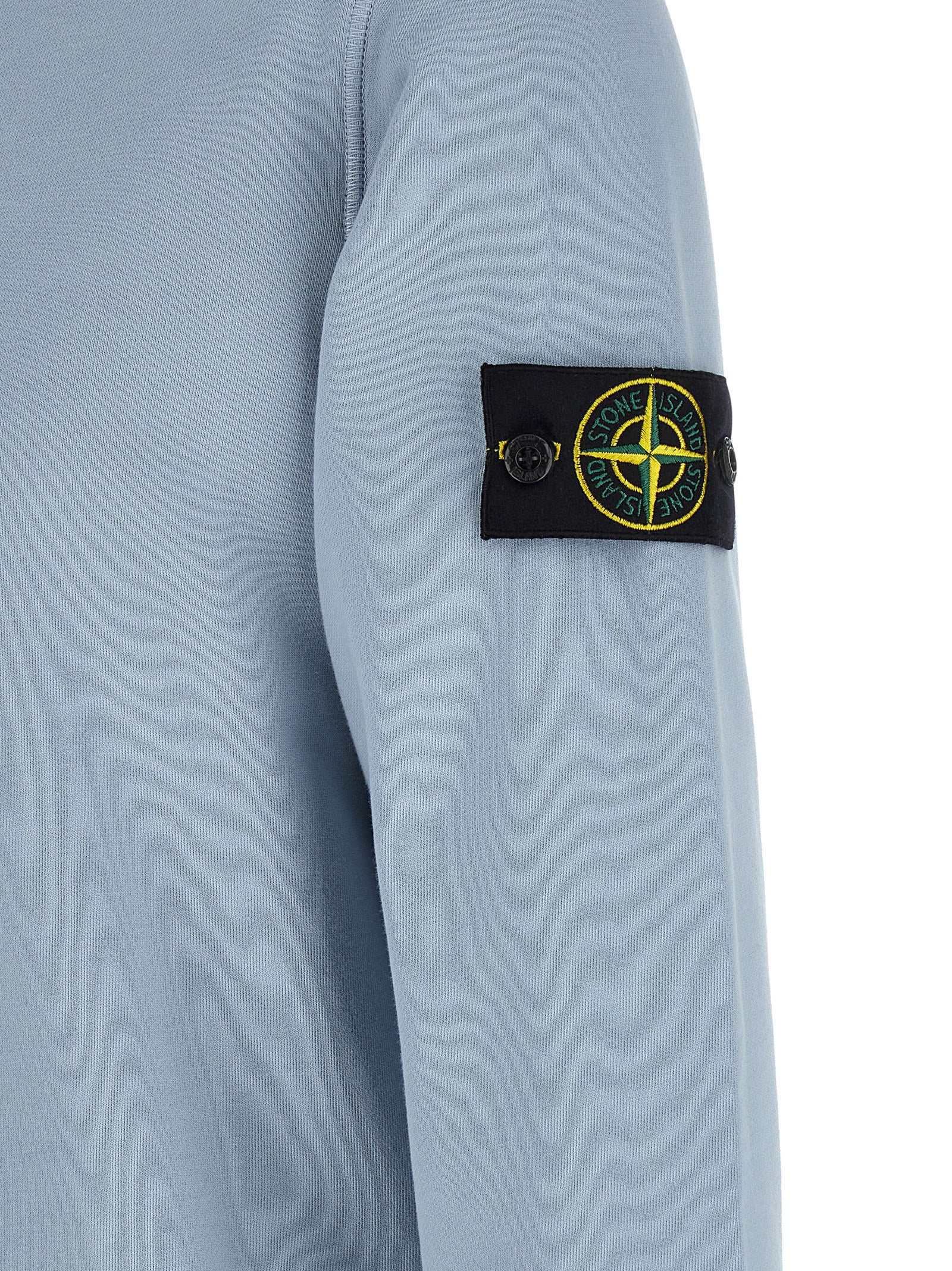 Stone Island Blue Cotton Sweatshirt Stone Island