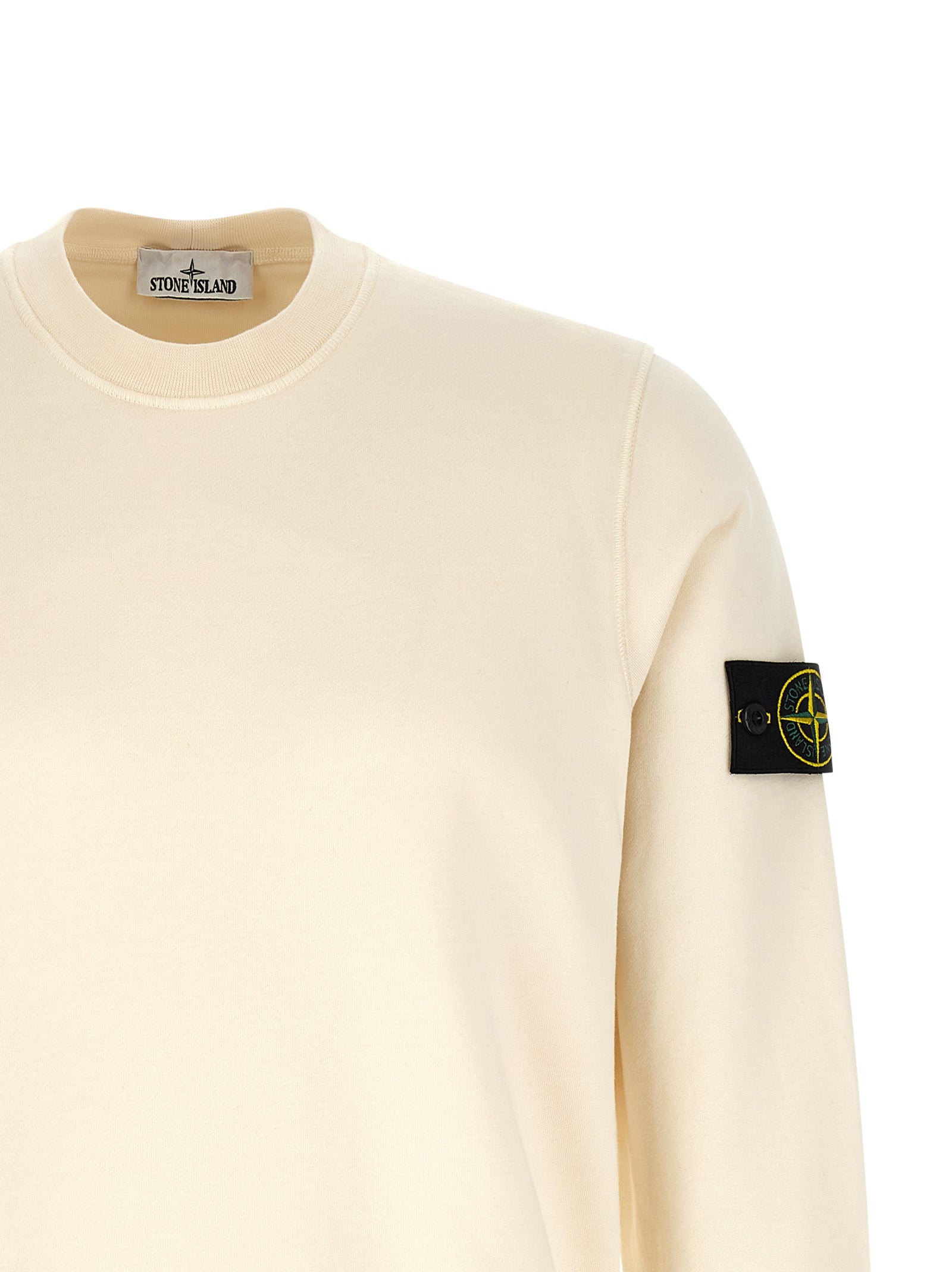 Stone Island Beige Cotton Sweatshirt Stone Island