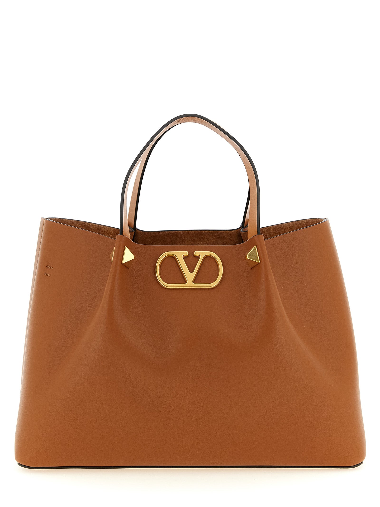Valentino Garavani Brown Calfskin Tote Bag Valentino Garavani