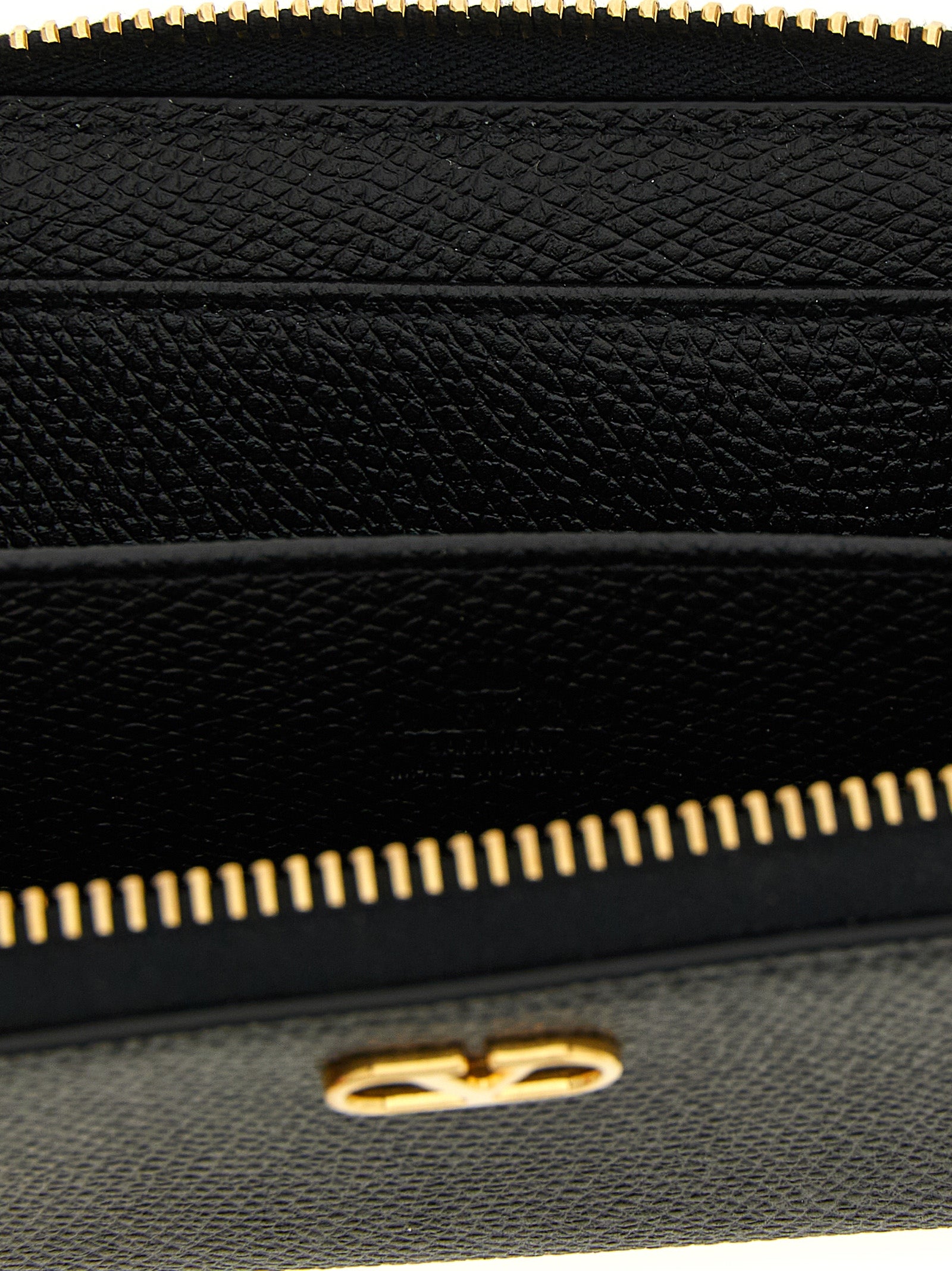 Valentino Garavani Black Calfskin Cardholder Valentino Garavani