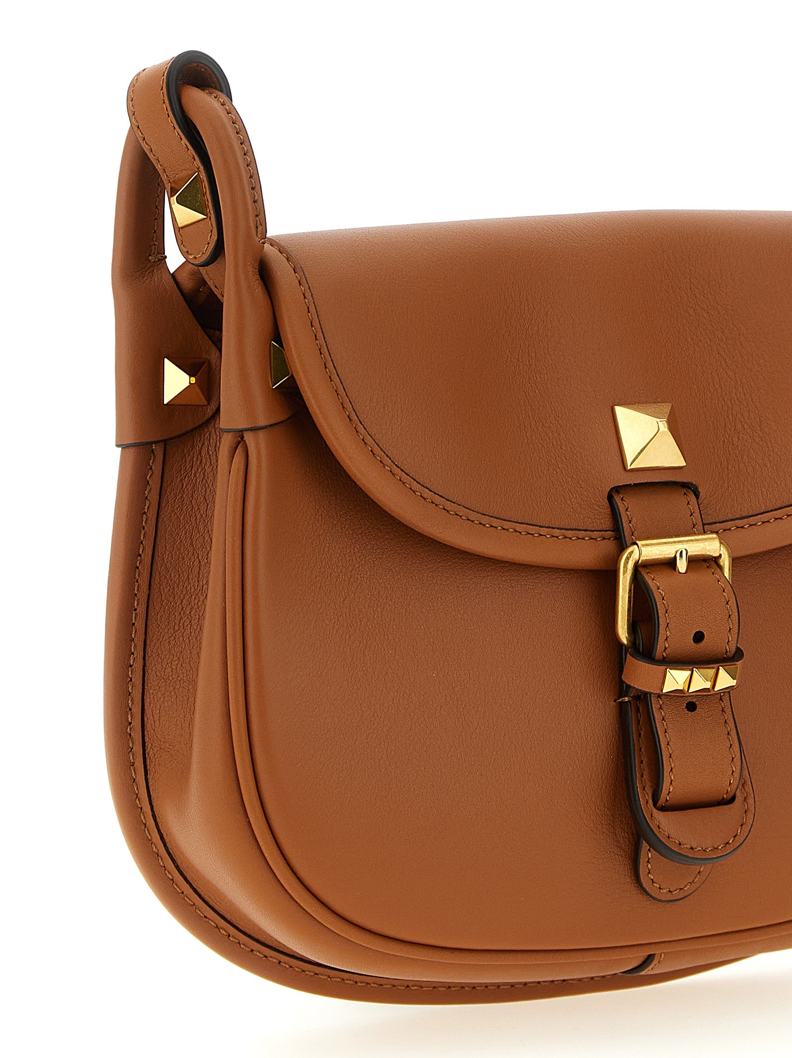 Valentino Garavani Brown Calfskin Shoulder Bag Valentino Garavani