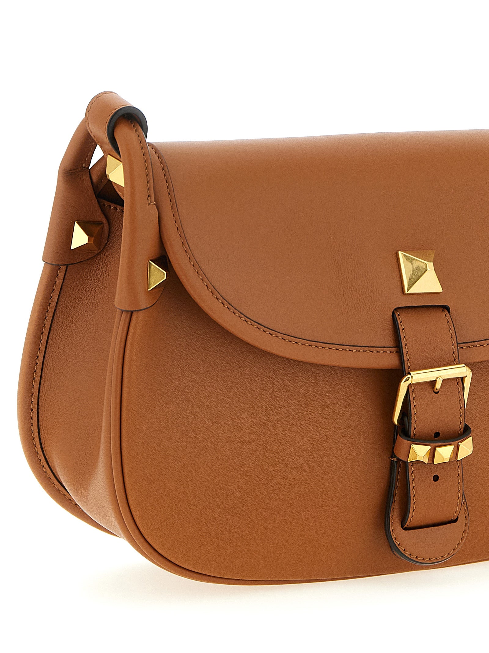 Valentino Garavani Brown Calfskin Shoulder Bag Valentino Garavani