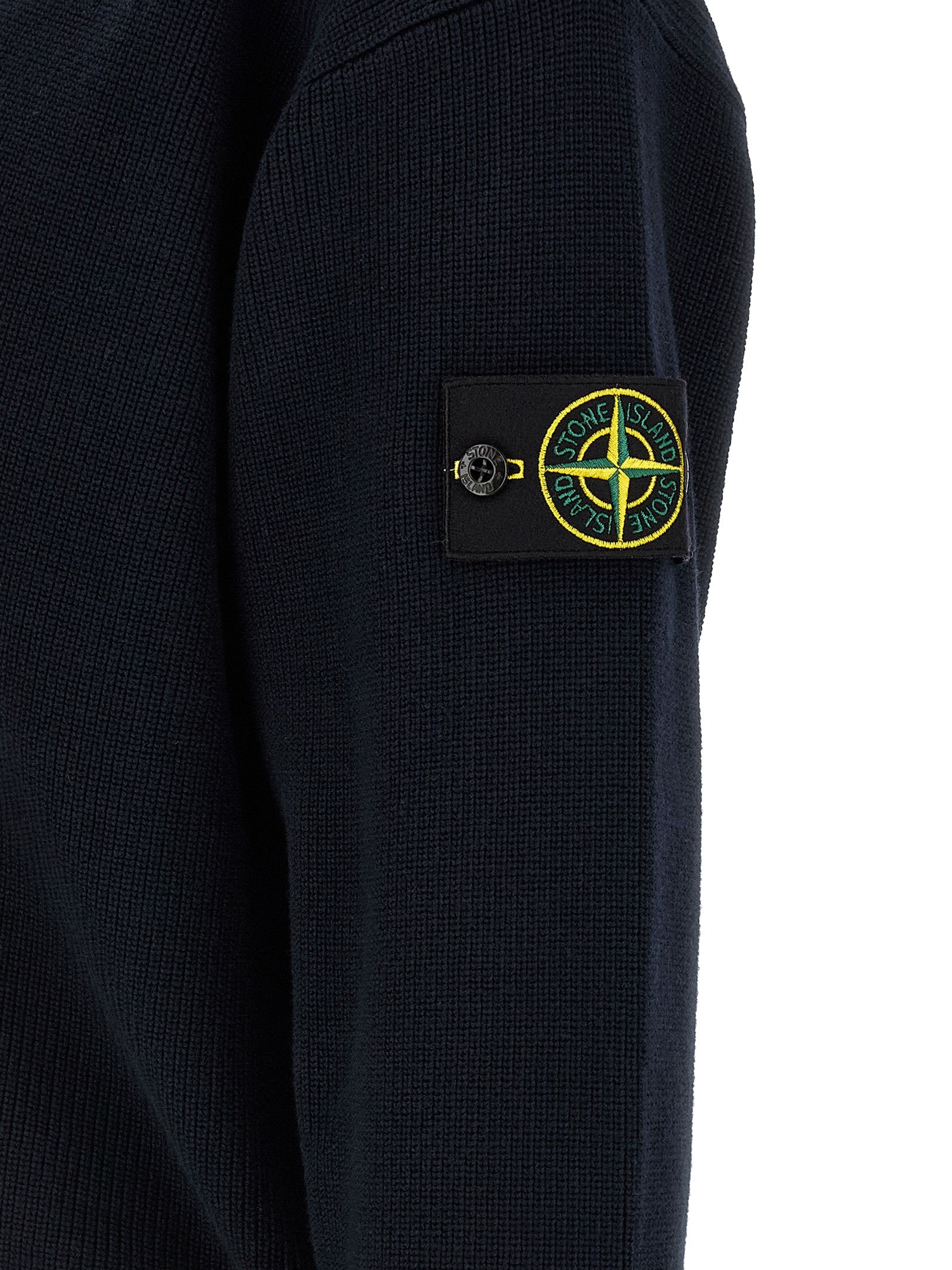 Stone Island Blue Cotton Cardigan Stone Island