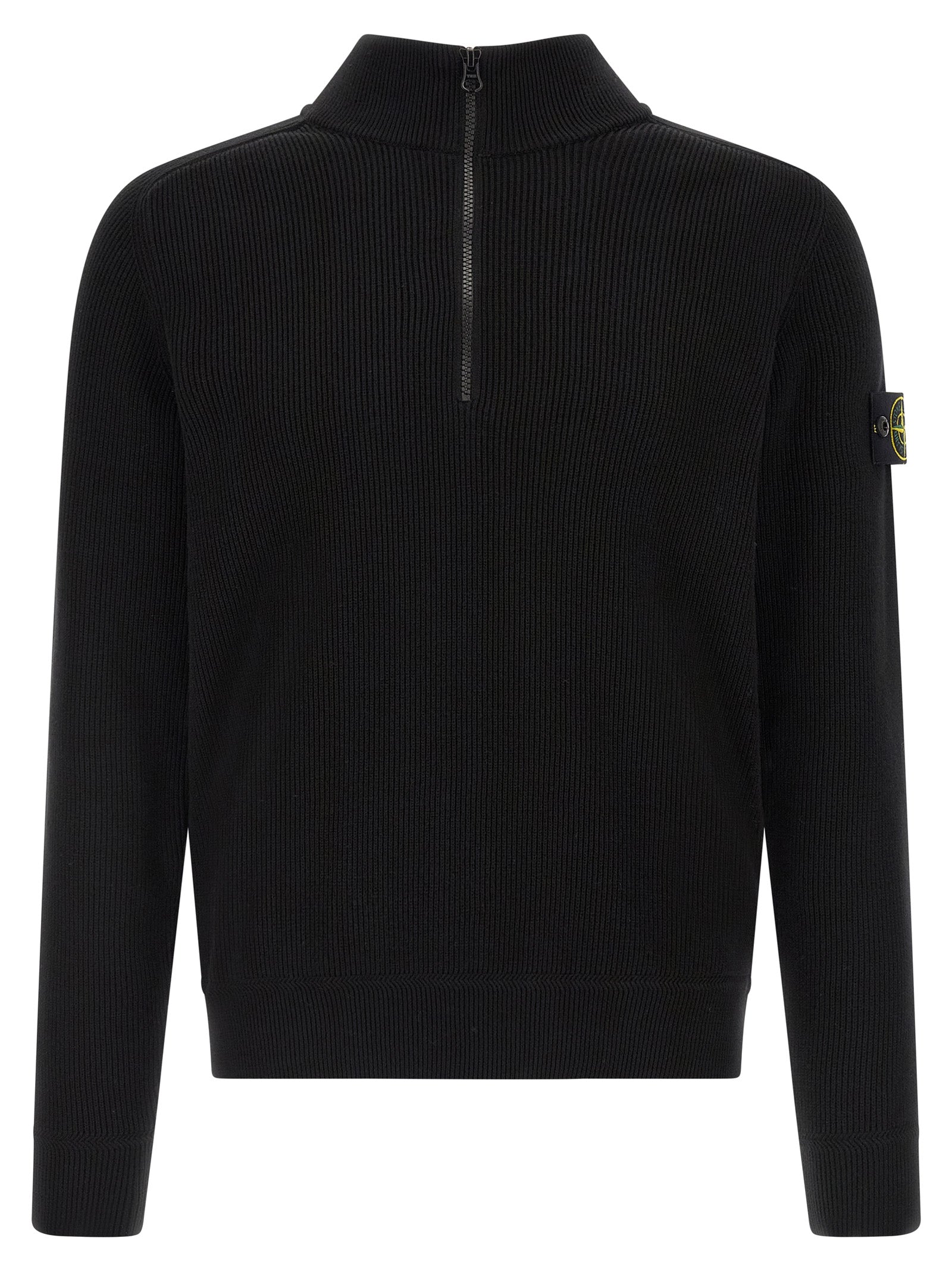 Stone Island Black Cotton Cardigan Stone Island
