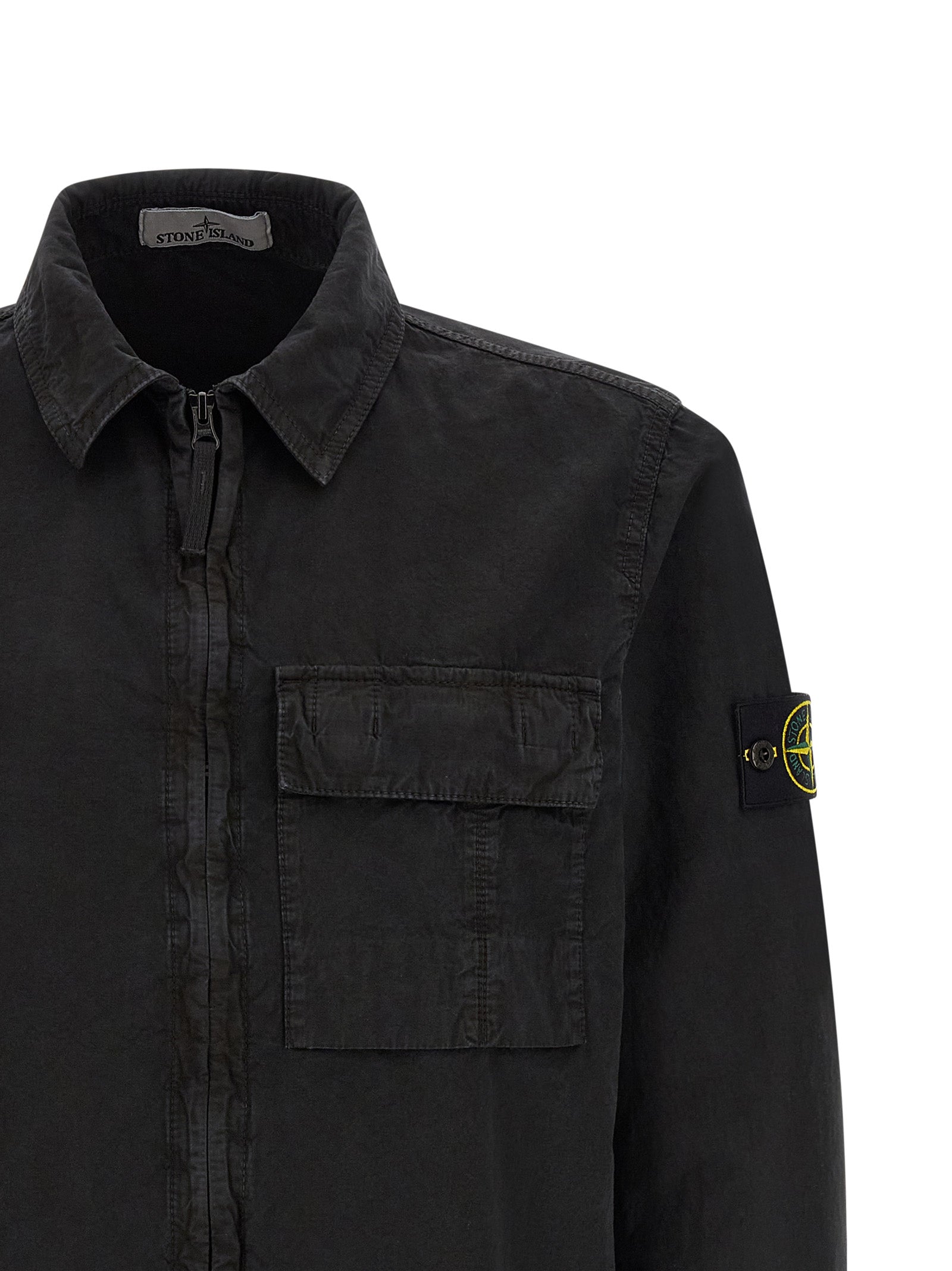 Stone Island Black Cotton Blouse Stone Island