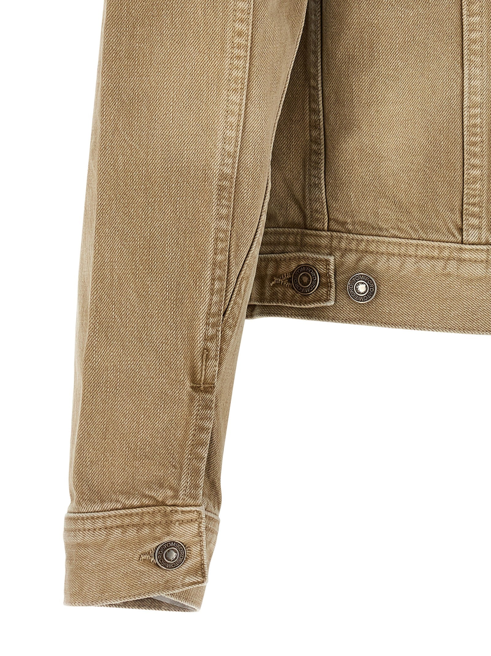 Tom Ford Beige Cotton Denim Jacket Tom Ford