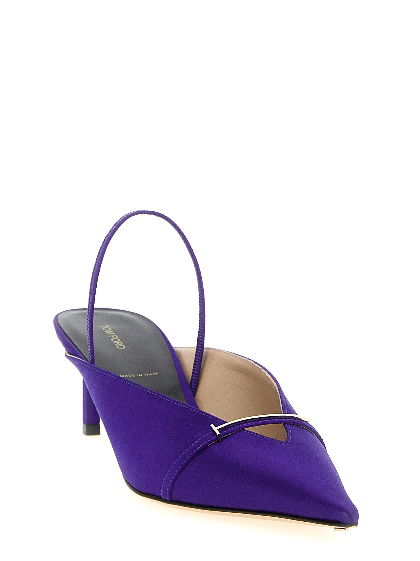 Tom Ford Purple Viscose Mid Heel Pumps Tom Ford