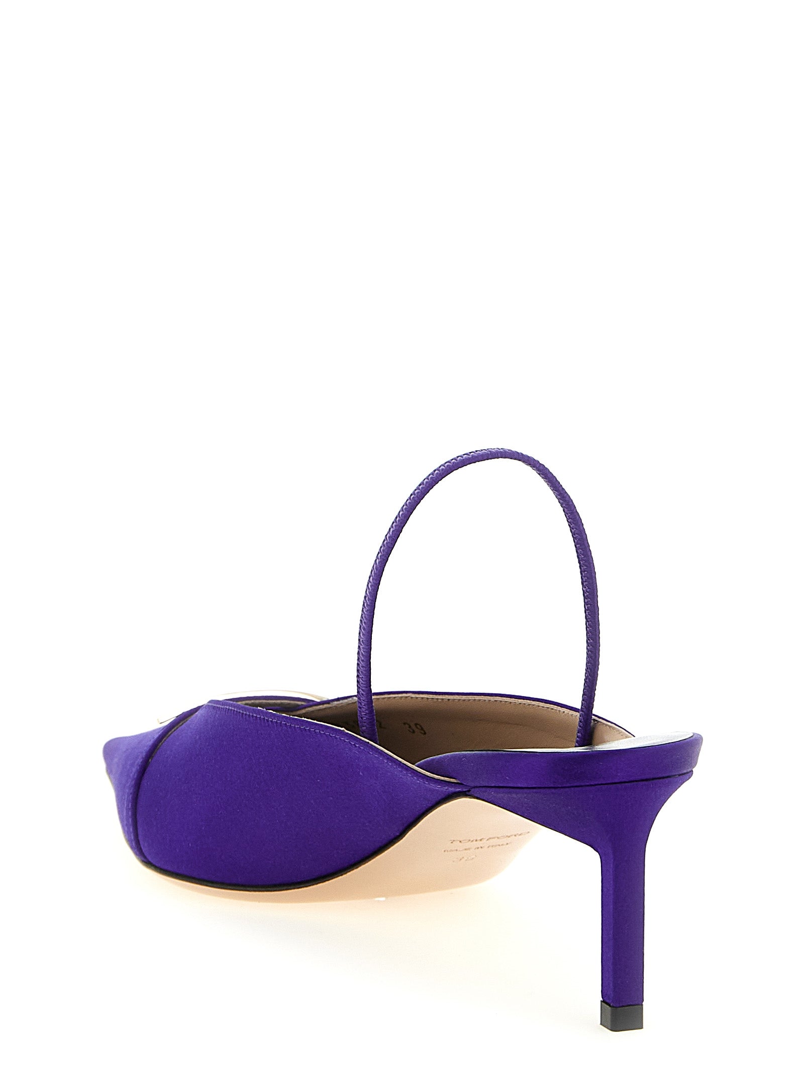 Tom Ford Purple Viscose Mid Heel Pumps Tom Ford