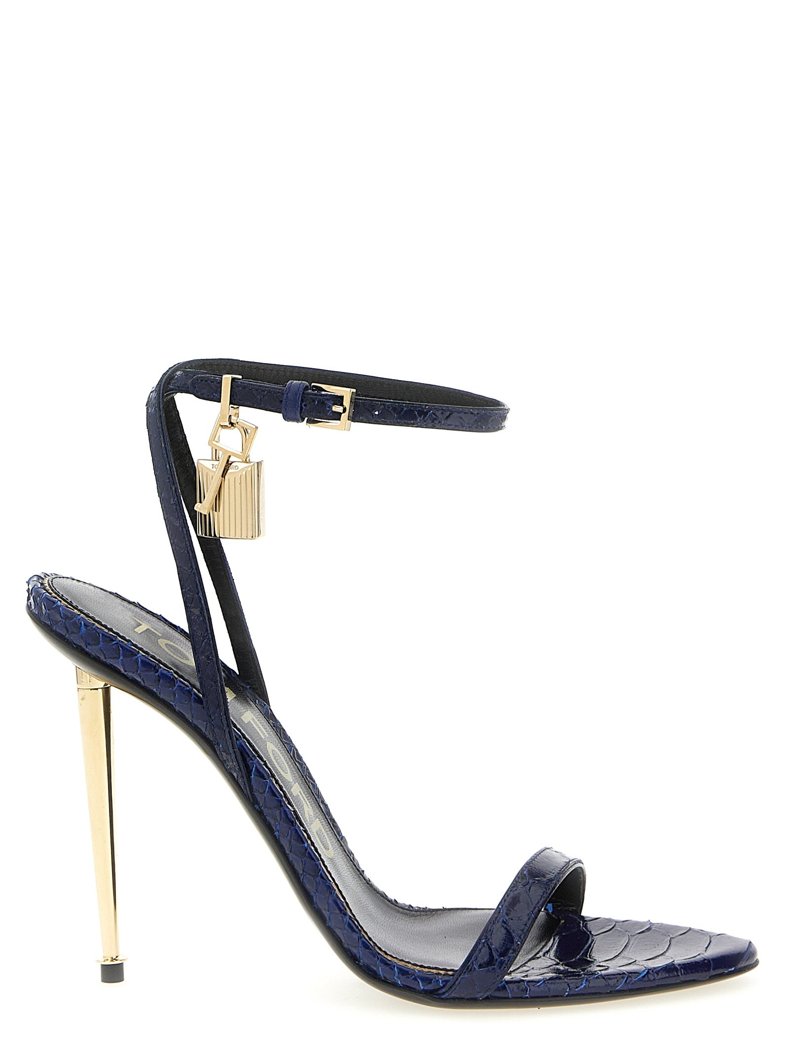 Tom Ford Blue Calfskin Stiletto Heel Sandals Tom Ford