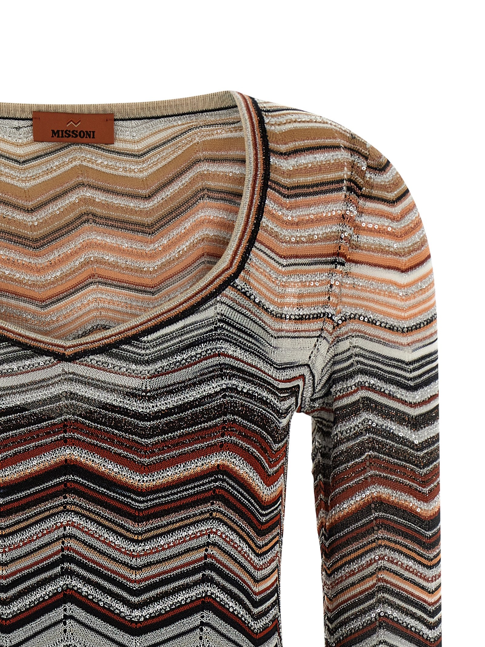 Missoni Brown Viscose Short Dress Missoni