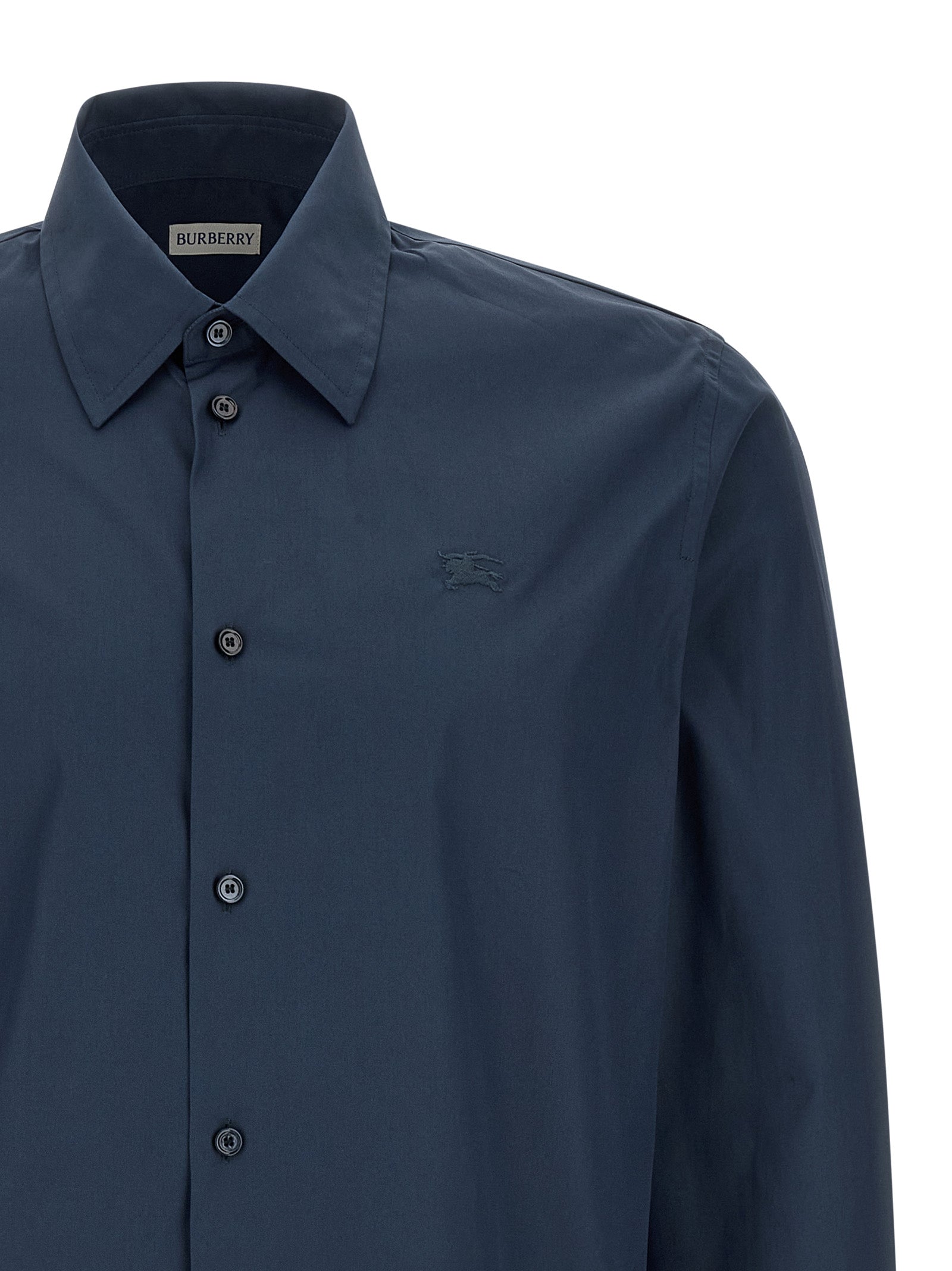 Burberry Blue Cotton Blouse Burberry