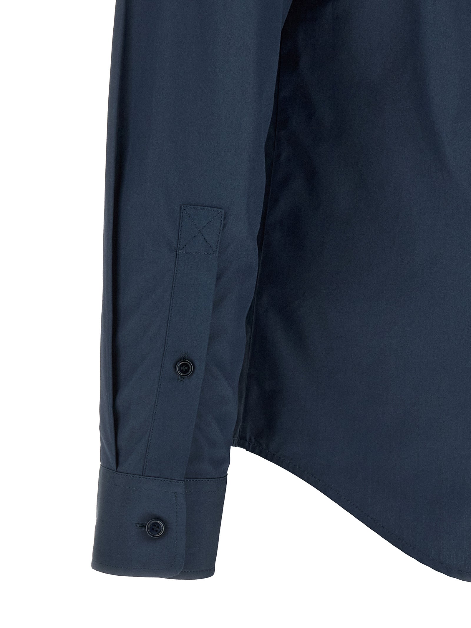 Burberry Blue Cotton Blouse Burberry