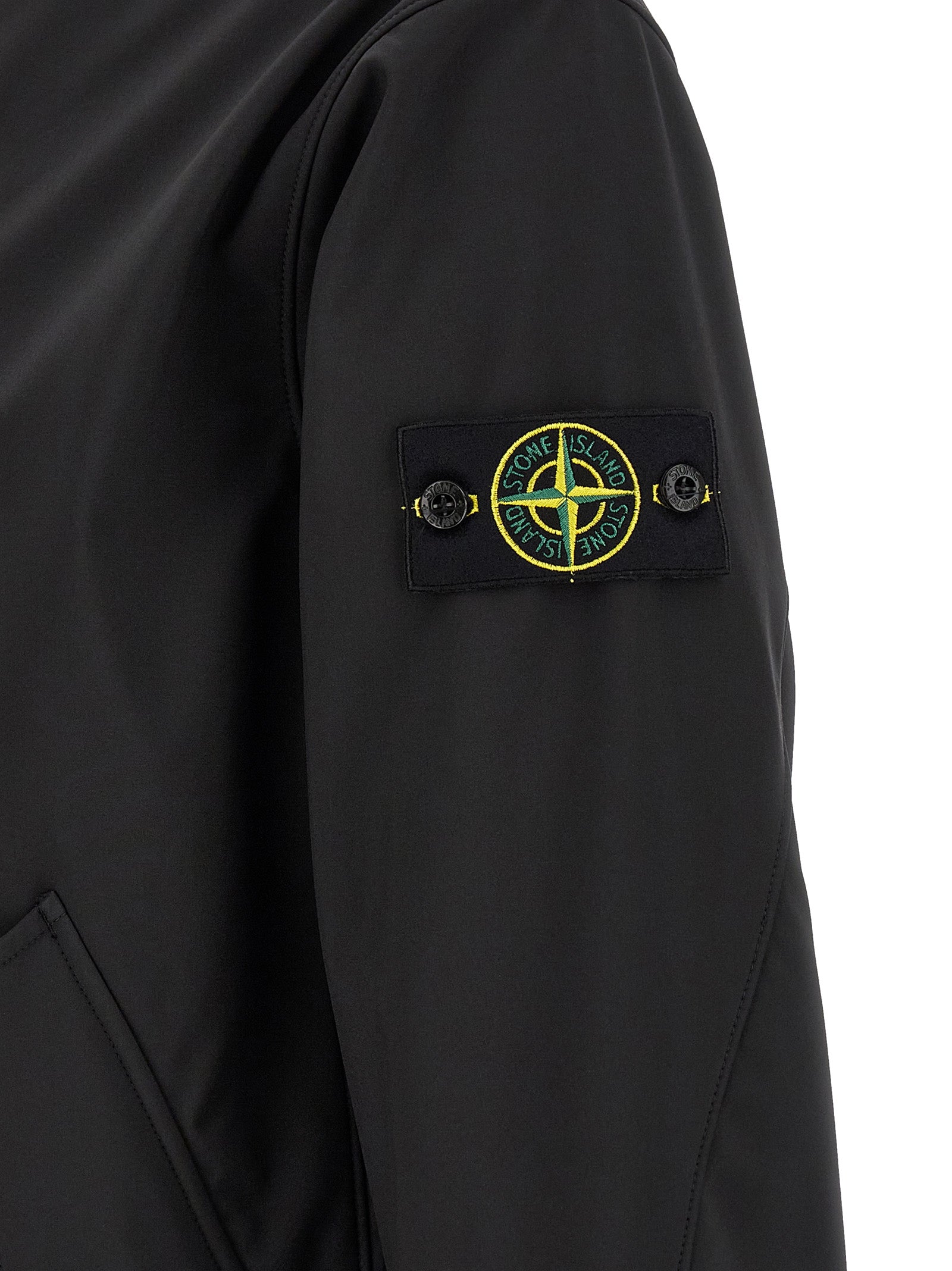 Stone Island Black Polyester Shell Jacket Stone Island