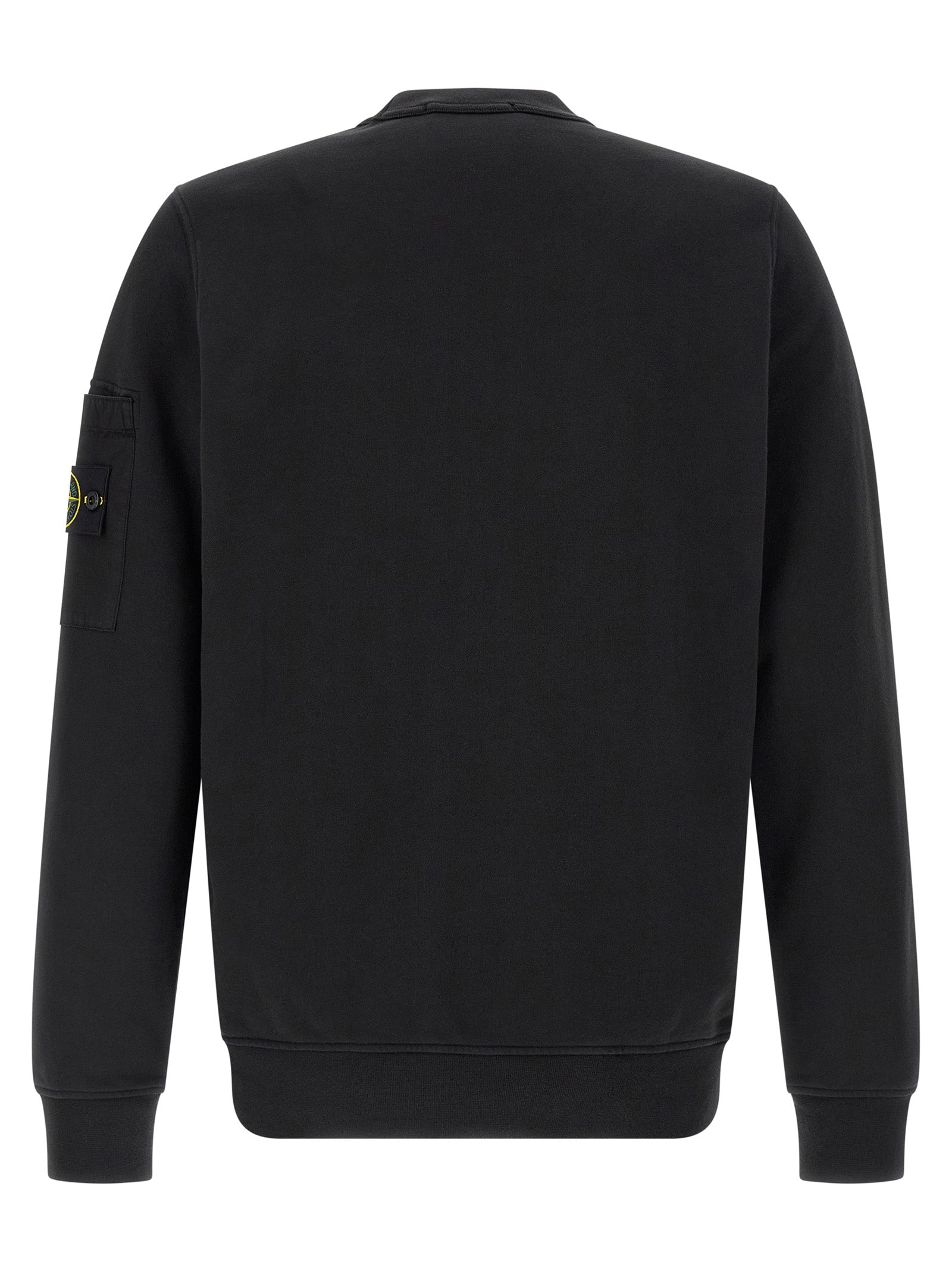 Stone Island Black Cotton Sweatshirt Stone Island