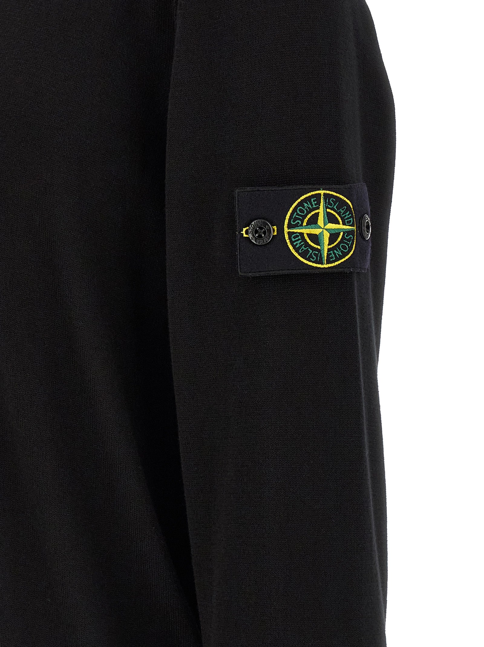Stone Island Black Cotton Cardigan Stone Island