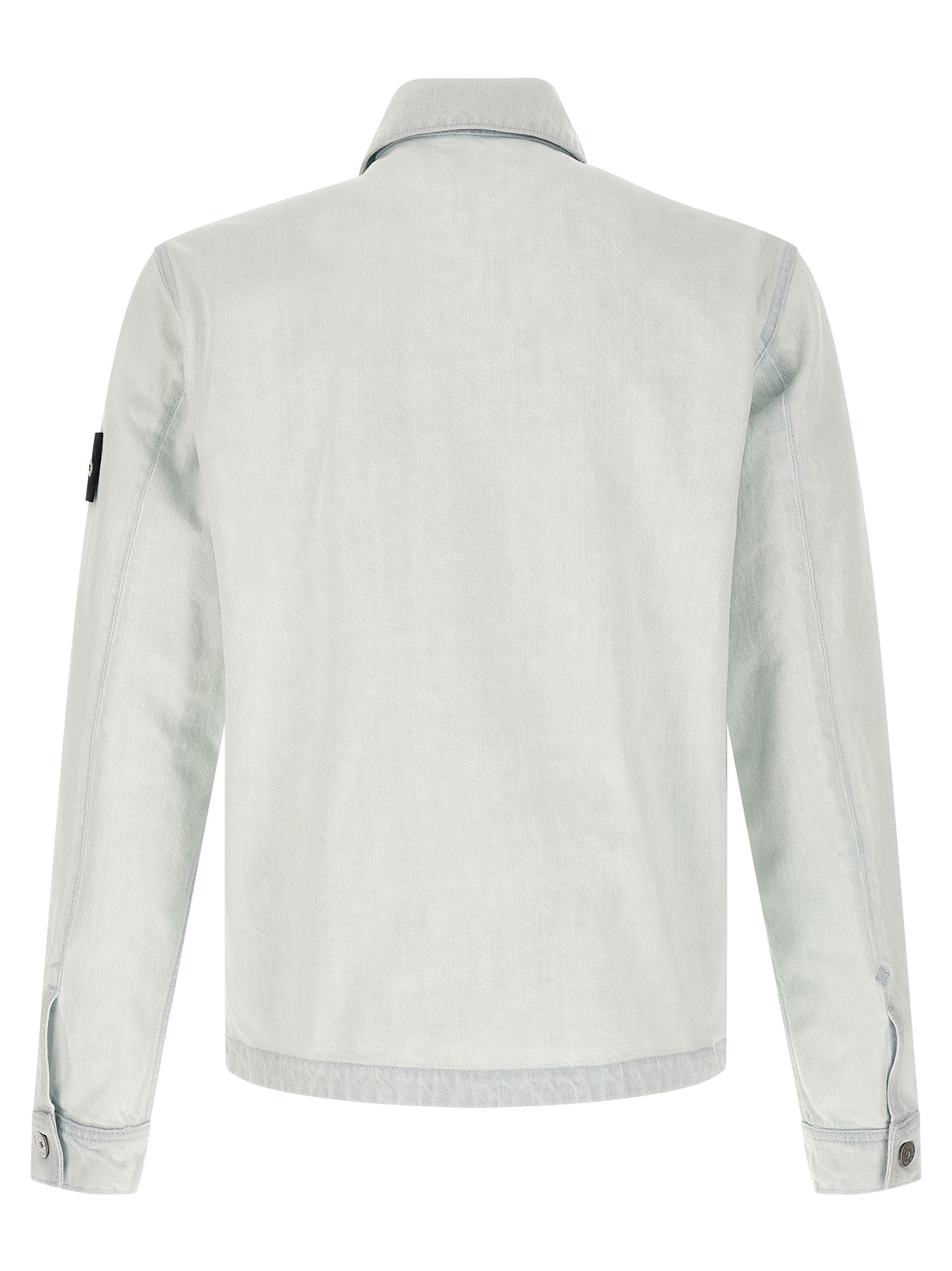 Stone Island Blue Cotton Denim Jacket Stone Island
