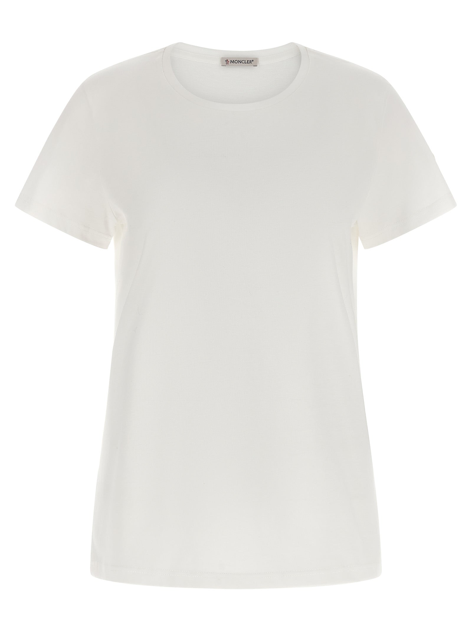 Moncler White Cotton T-Shirt Moncler