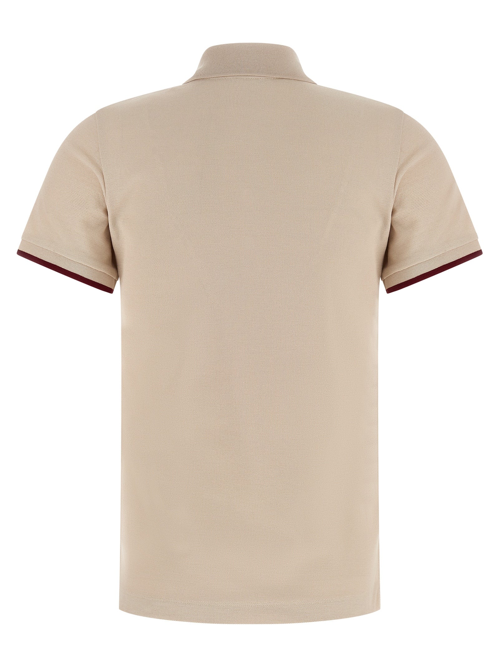 Moncler Beige Cotton Polo Shirt Moncler