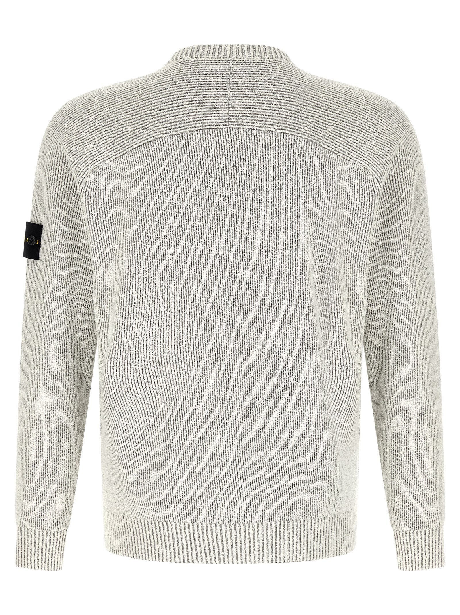 Stone Island Gray Cotton Cardigan Stone Island