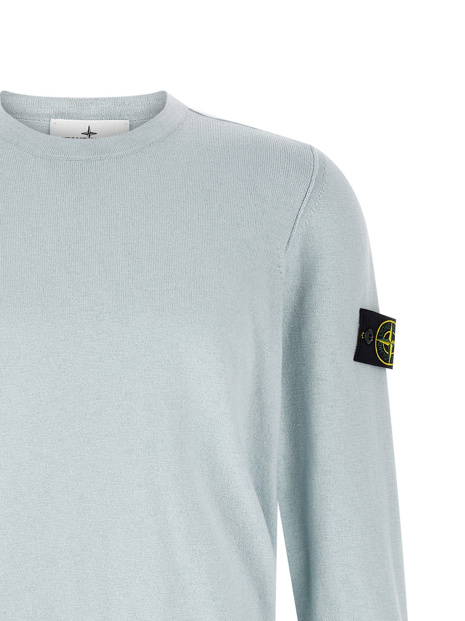 Stone Island Blue Cotton Cardigan Stone Island