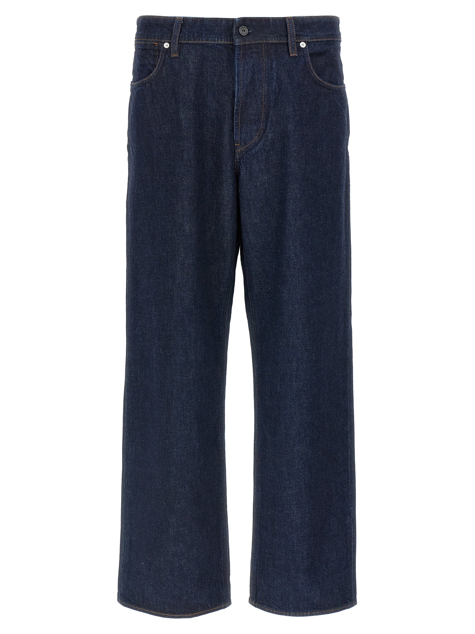 Stone Island Blue Cotton Relaxed Fit Jeans Stone Island