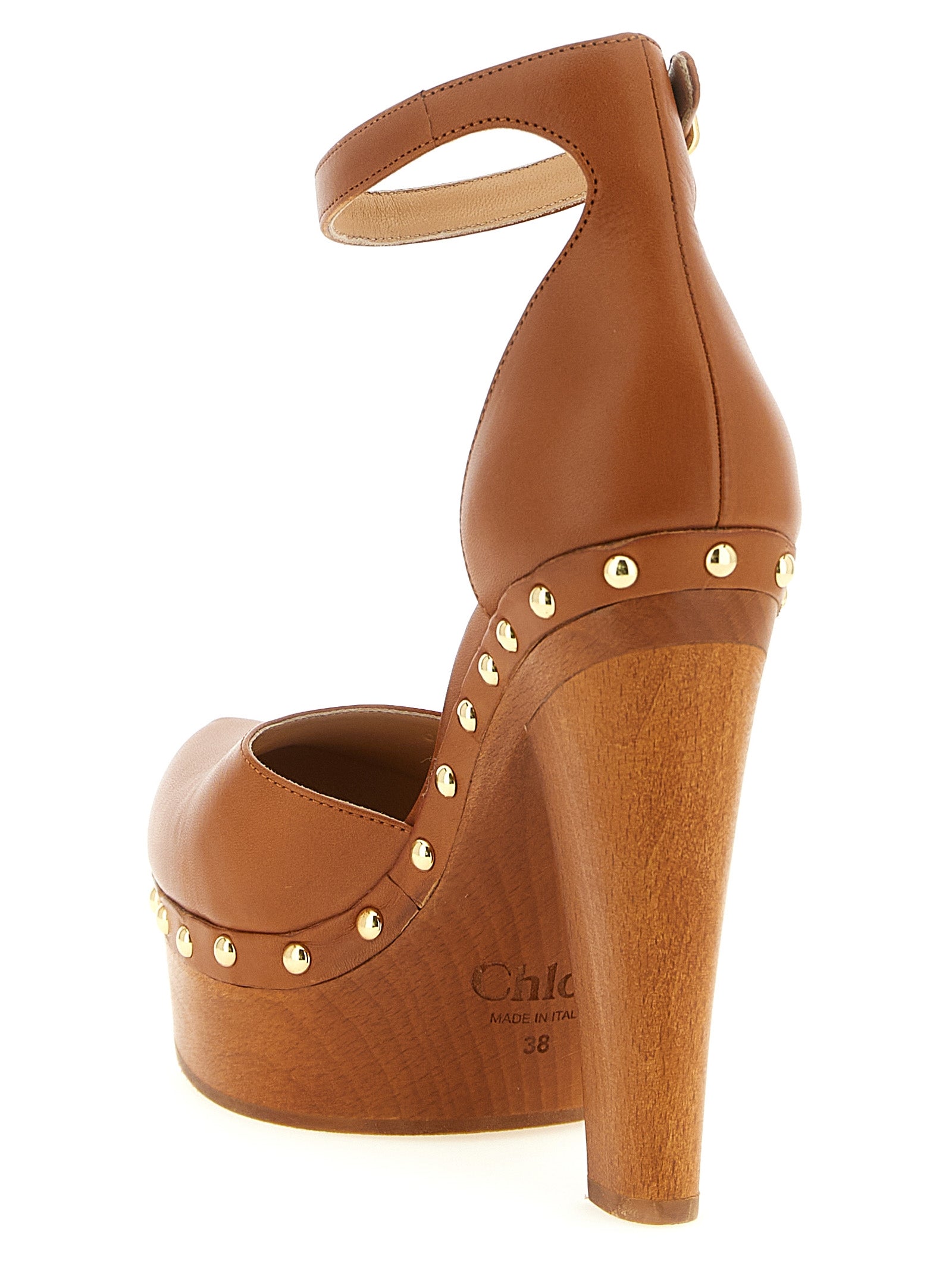 Chloé Brown Lamb Leather High Heel Pumps Chloé