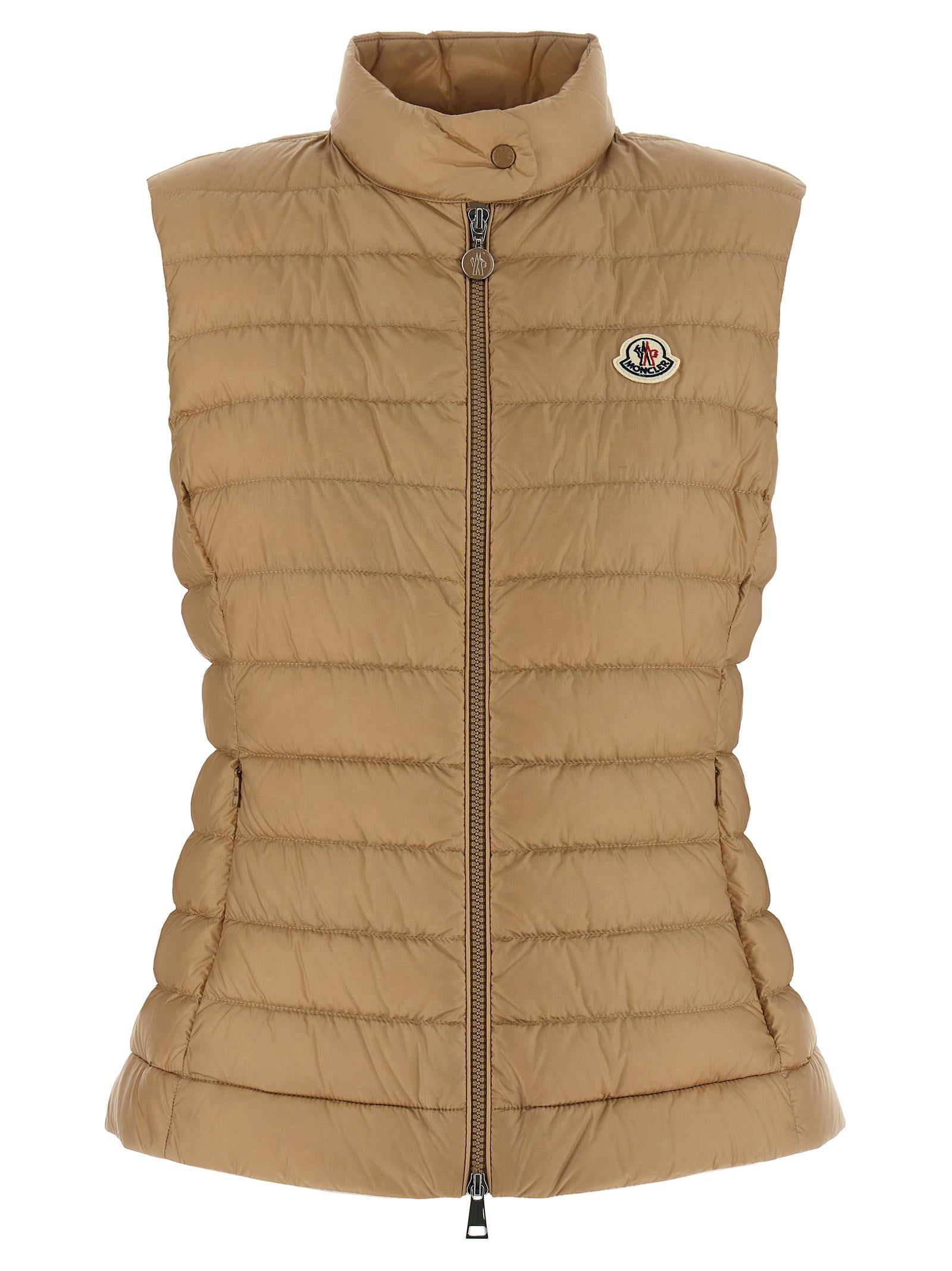 Moncler Beige Polyamide Sleeveless Jacket Moncler
