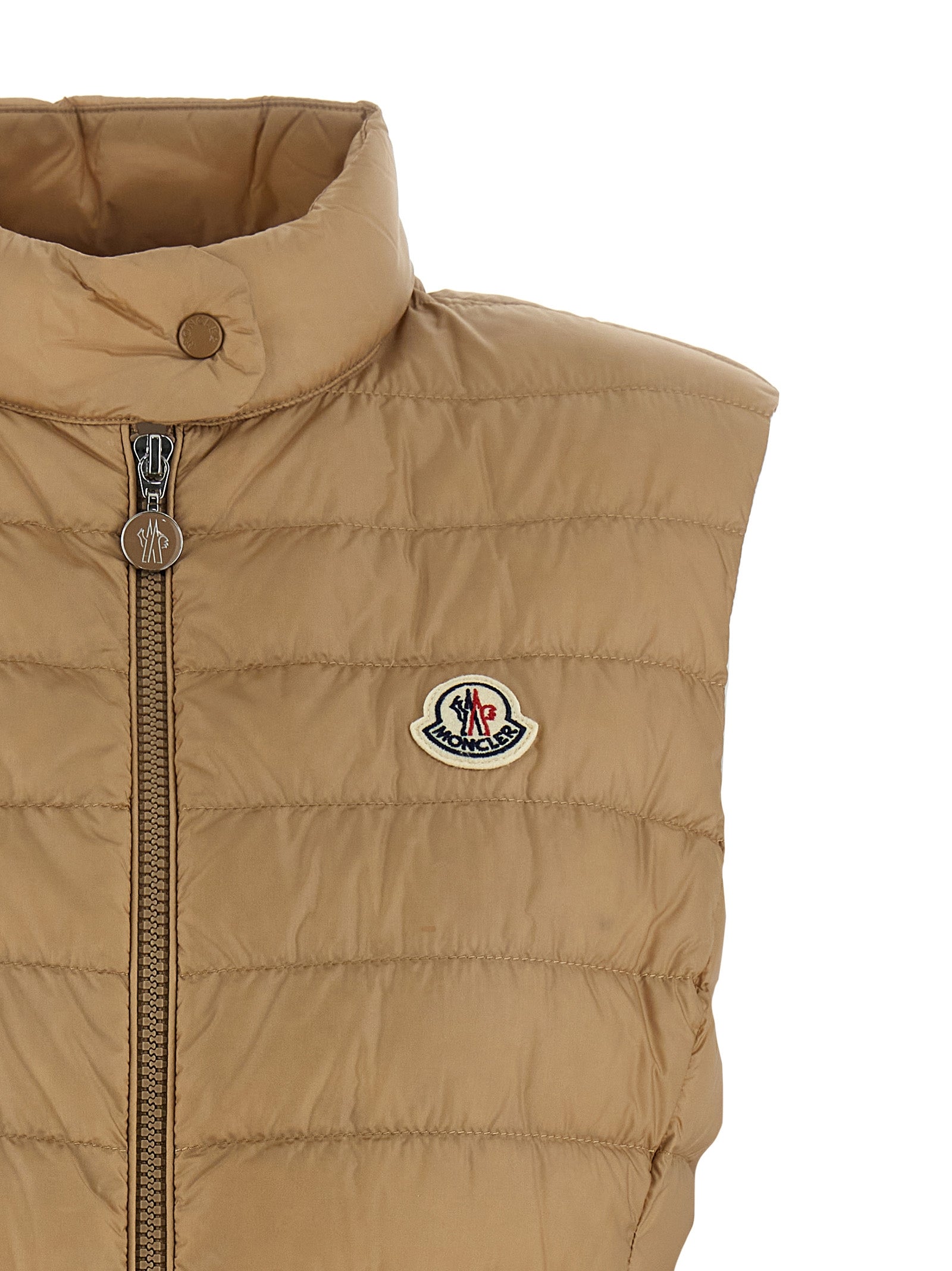 Moncler Beige Polyamide Sleeveless Jacket Moncler