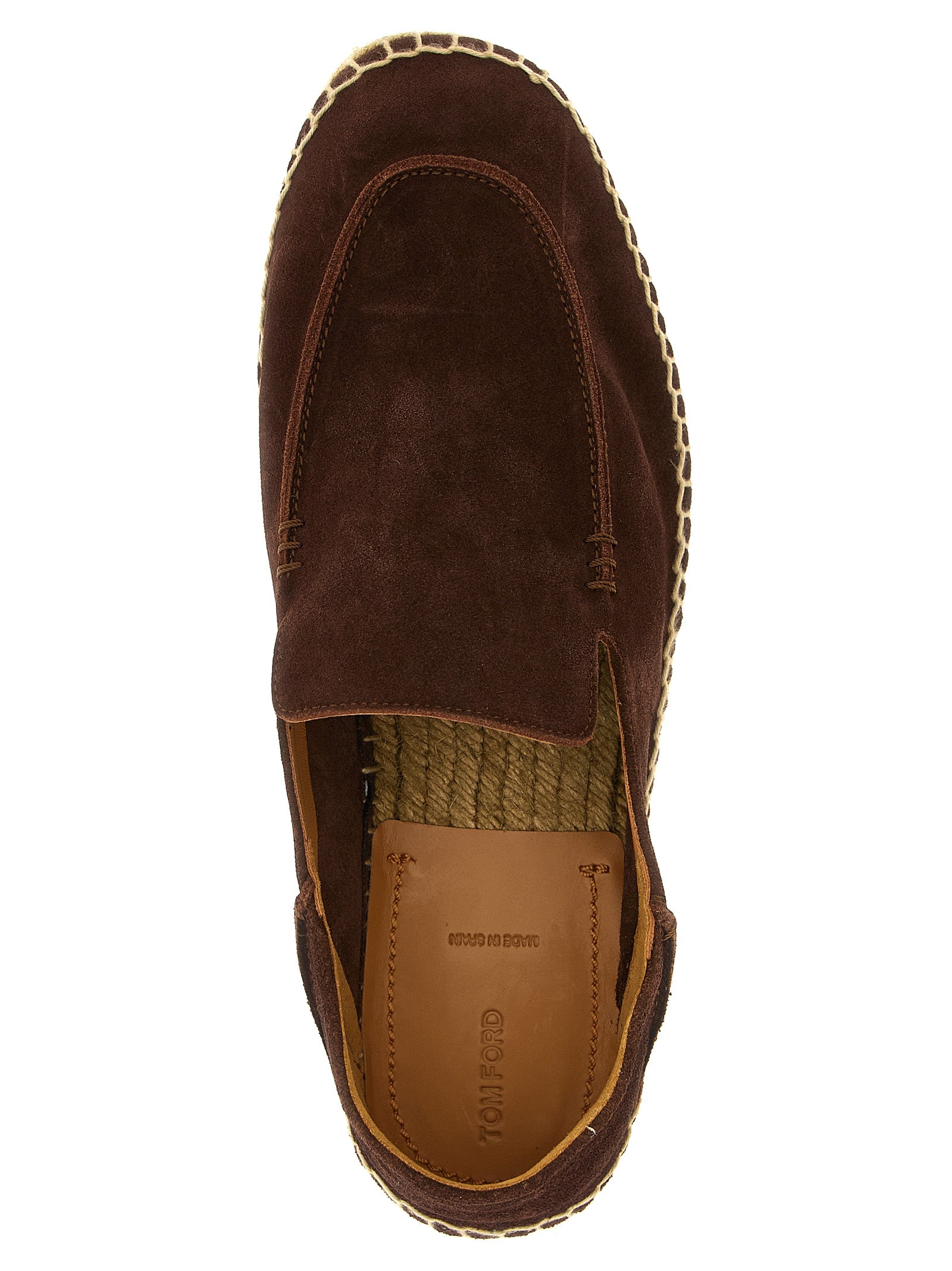 Tom Ford Brown Calfskin Espadrilles Tom Ford