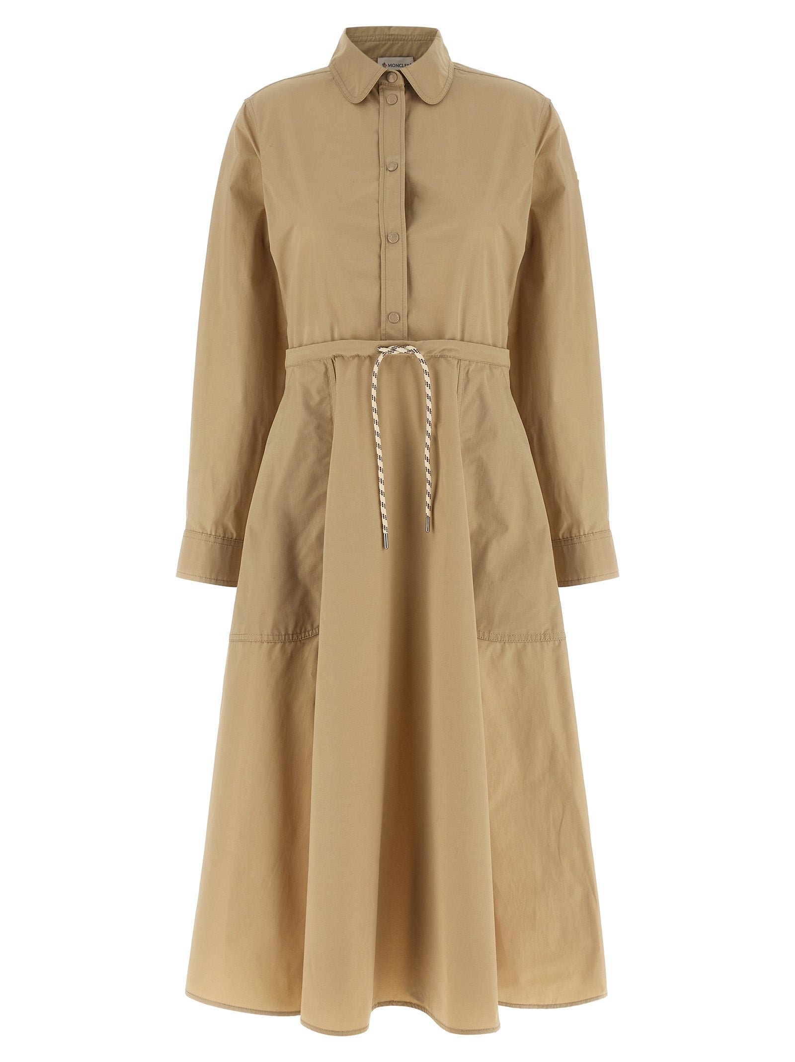 Moncler Beige Polyester Long Dress Moncler