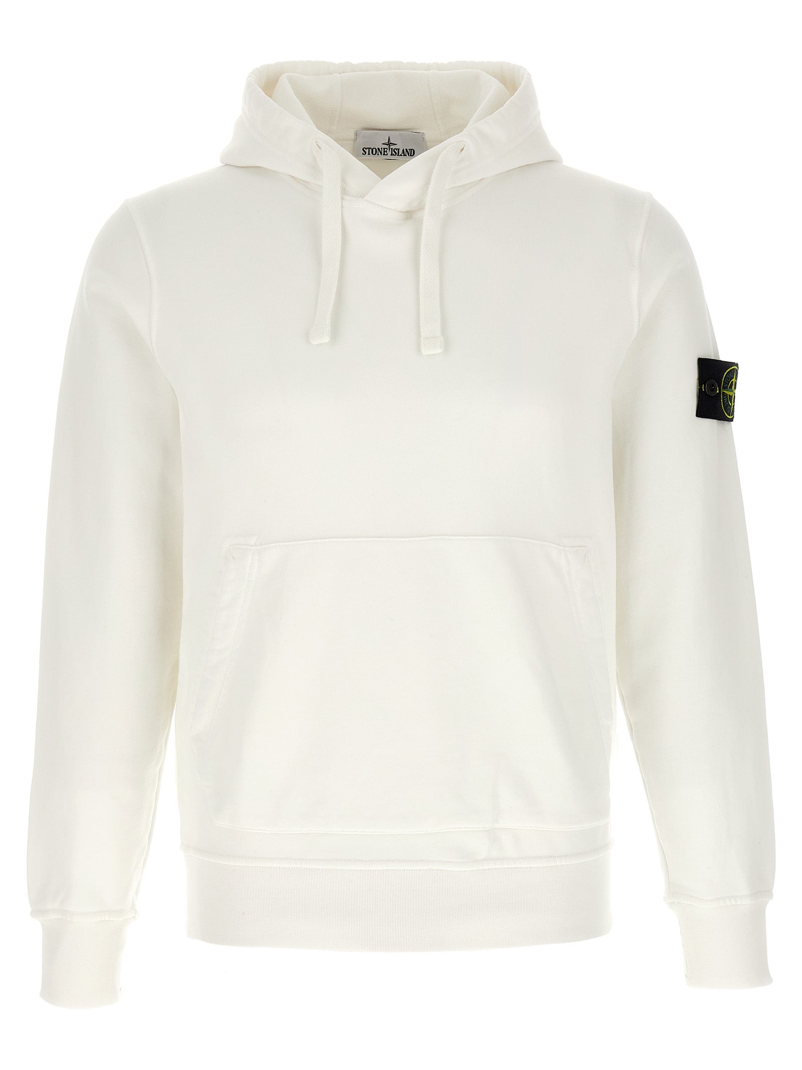 Stone Island White Cotton Sweatshirt Stone Island